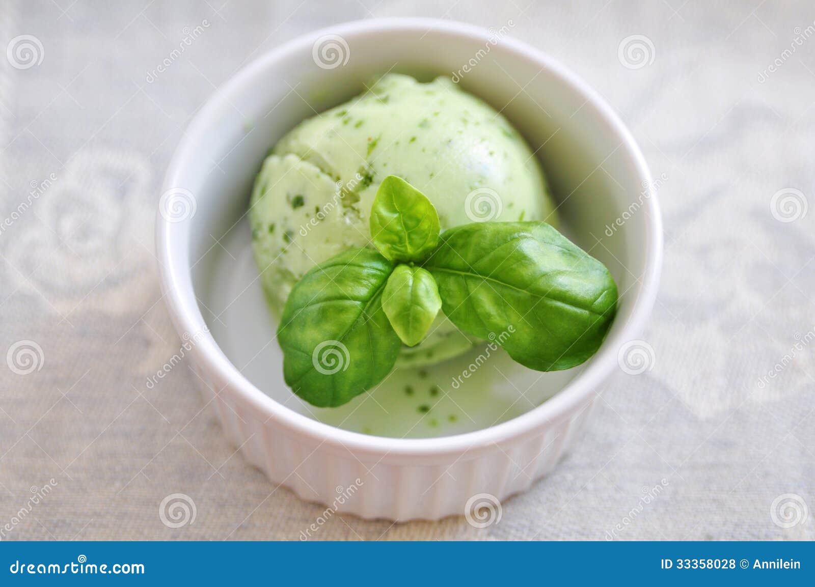 Basil Ice Cream stock photo. Image of frozen, pistachio 33358028