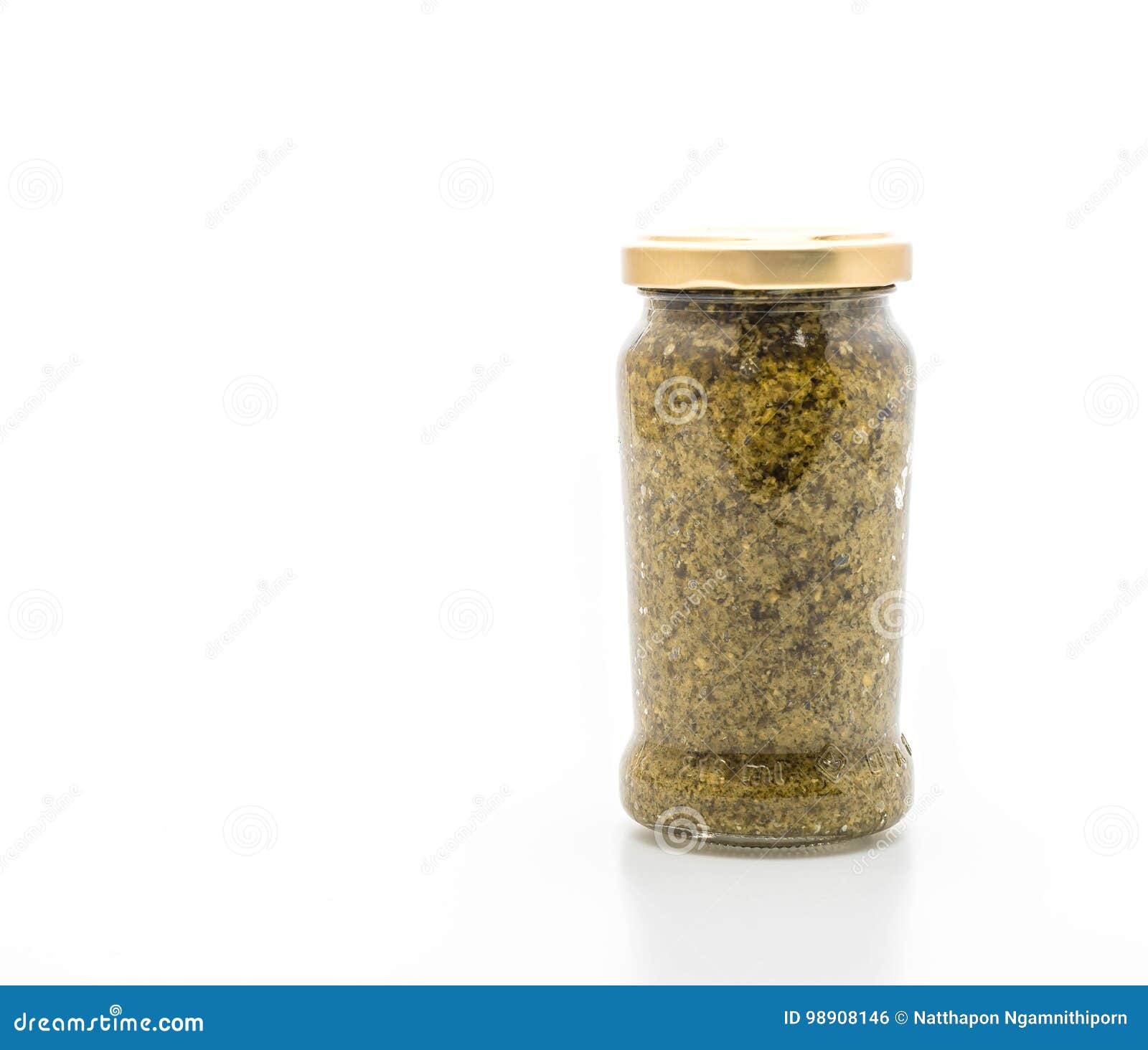 Basil pesto jar stock photo. Image of food, homemade 98908146