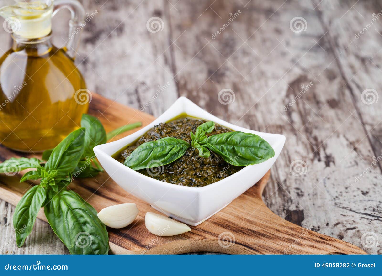Basil pesto sauce stock photo. Image of ingredient, olive 49058282