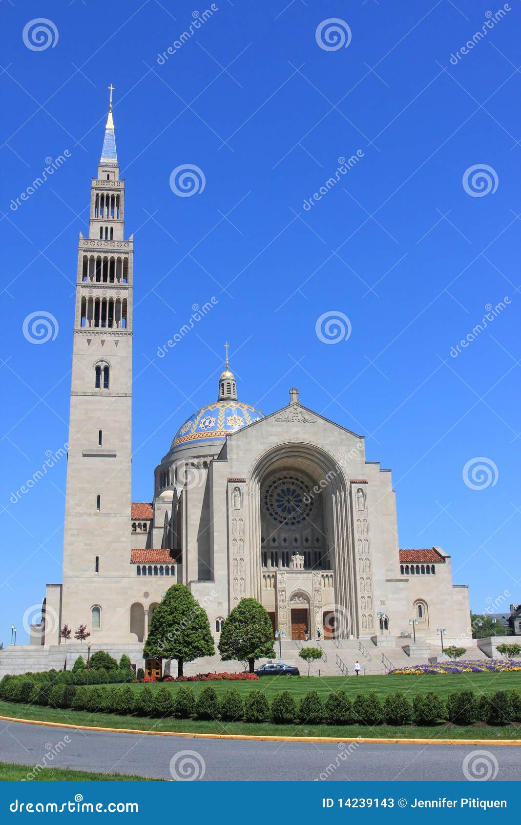 Basilica stock image. Image of cross, tower, basilica 14239143