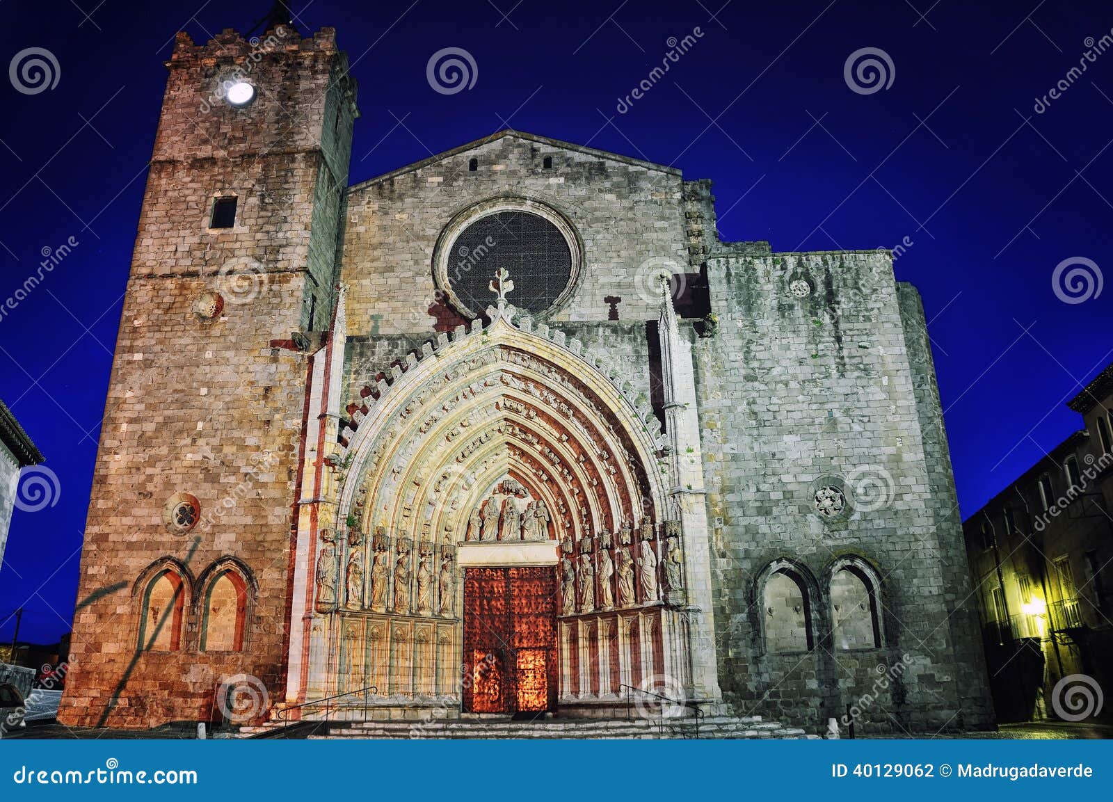 basilica de santa maria de castellon de ampurias in girona, spain