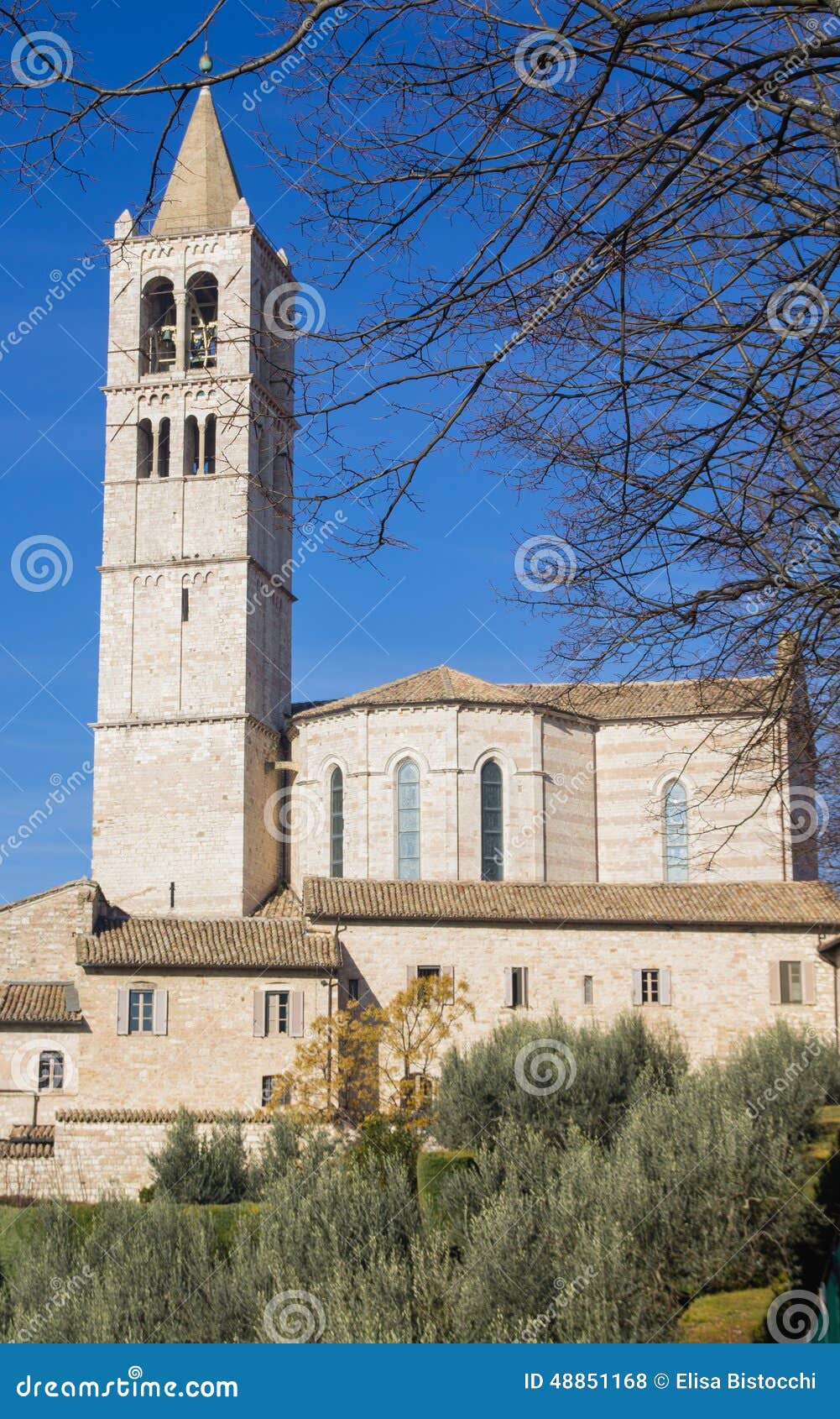 Basilica Del San Clare A Assisi Italia Fotografia Stock Immagine Di Decorazione Cattolico