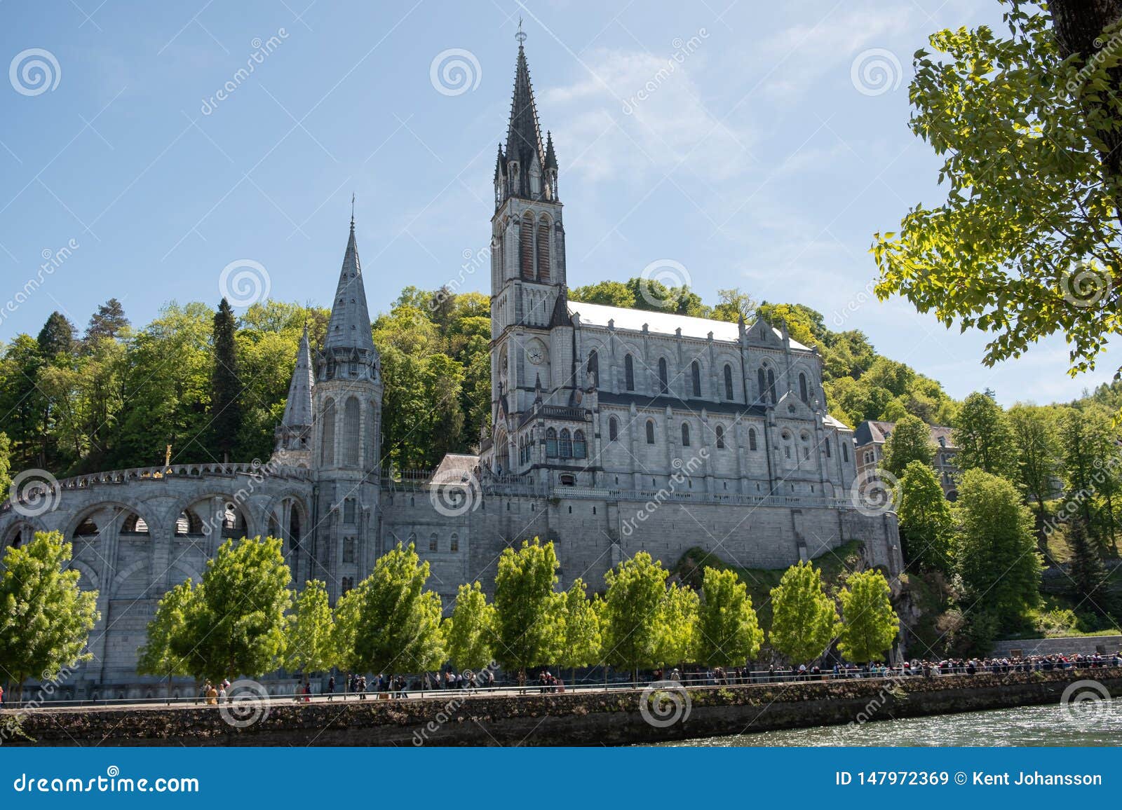 Upper Basilica - Lourdes France Stock Image - Image of miracle ...