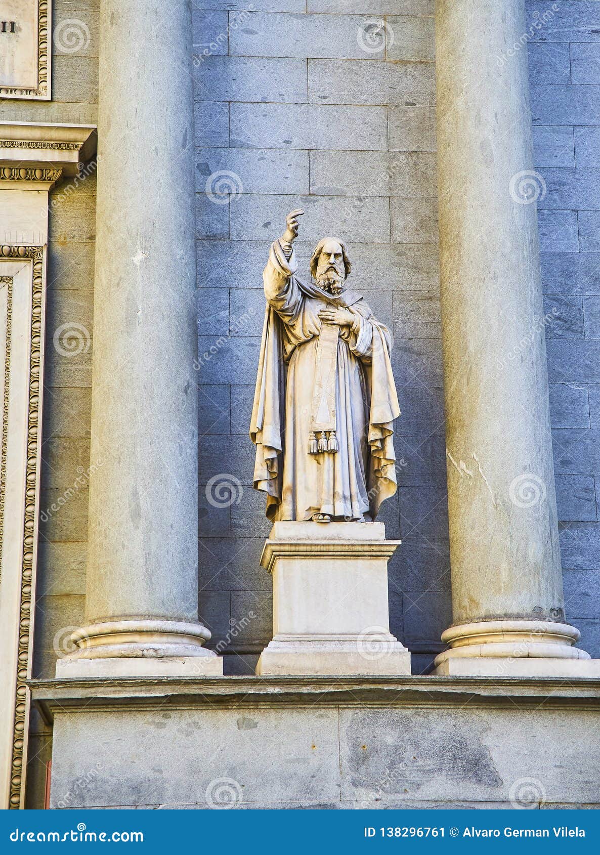 basilica mauriziana. view from the via milano street. turin, piedmont, italy