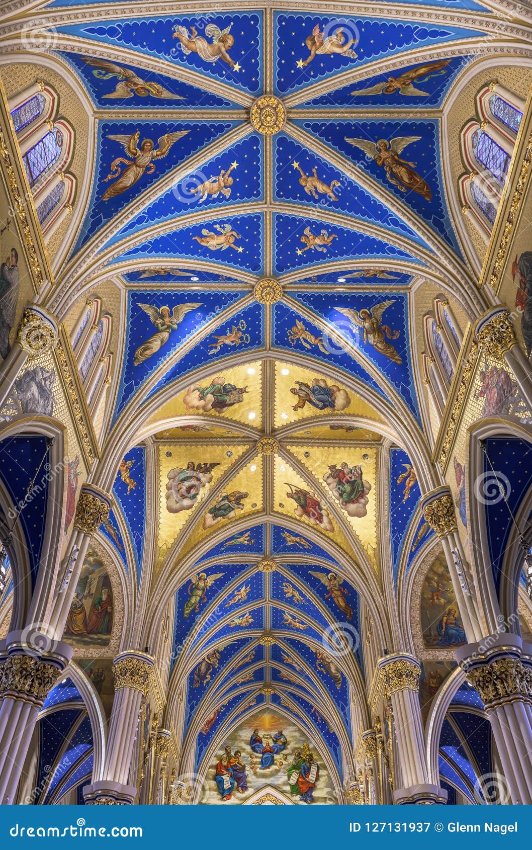 Basilica Of The Sacred Heart At Notre Dame Editorial Photography