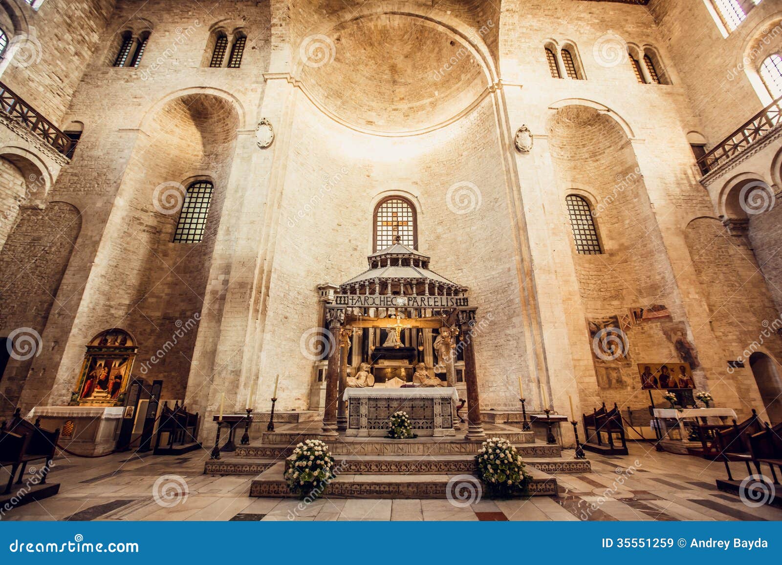 the basilica of saint nicholas,in bari, italy