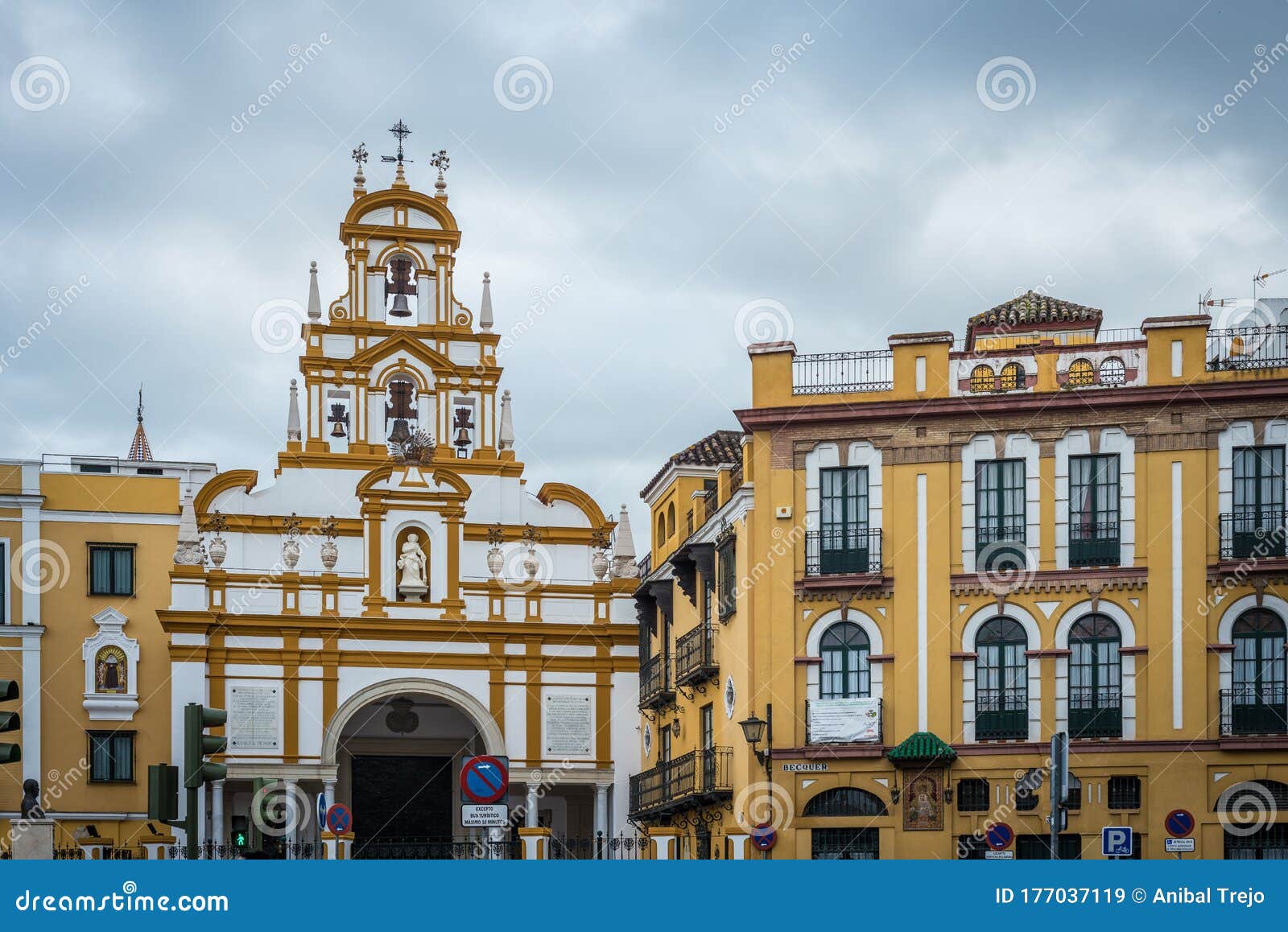 basilica of santa maria de la esperanza macarena in seville, spain