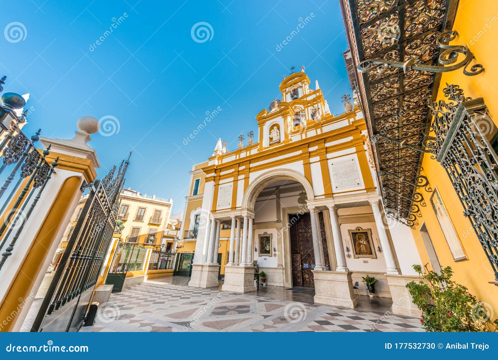 basilica of santa maria de la esperanza macarena in seville, spain