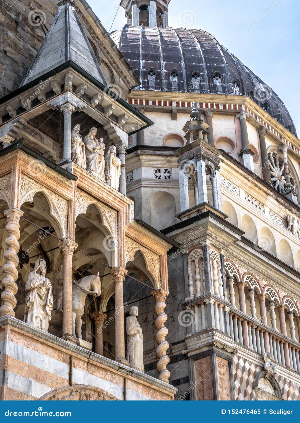 basilica of santa maria maggiore in citta alta, bergamo, italy