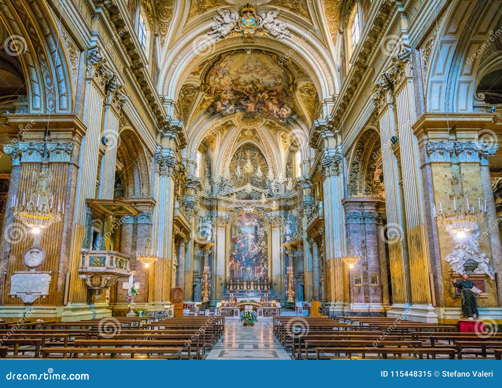 Chiesa Parrocchiale Dei Ss. Apostoli Basilica of the Santi XII Apostoli, in Rome, Italy. Editorial Image