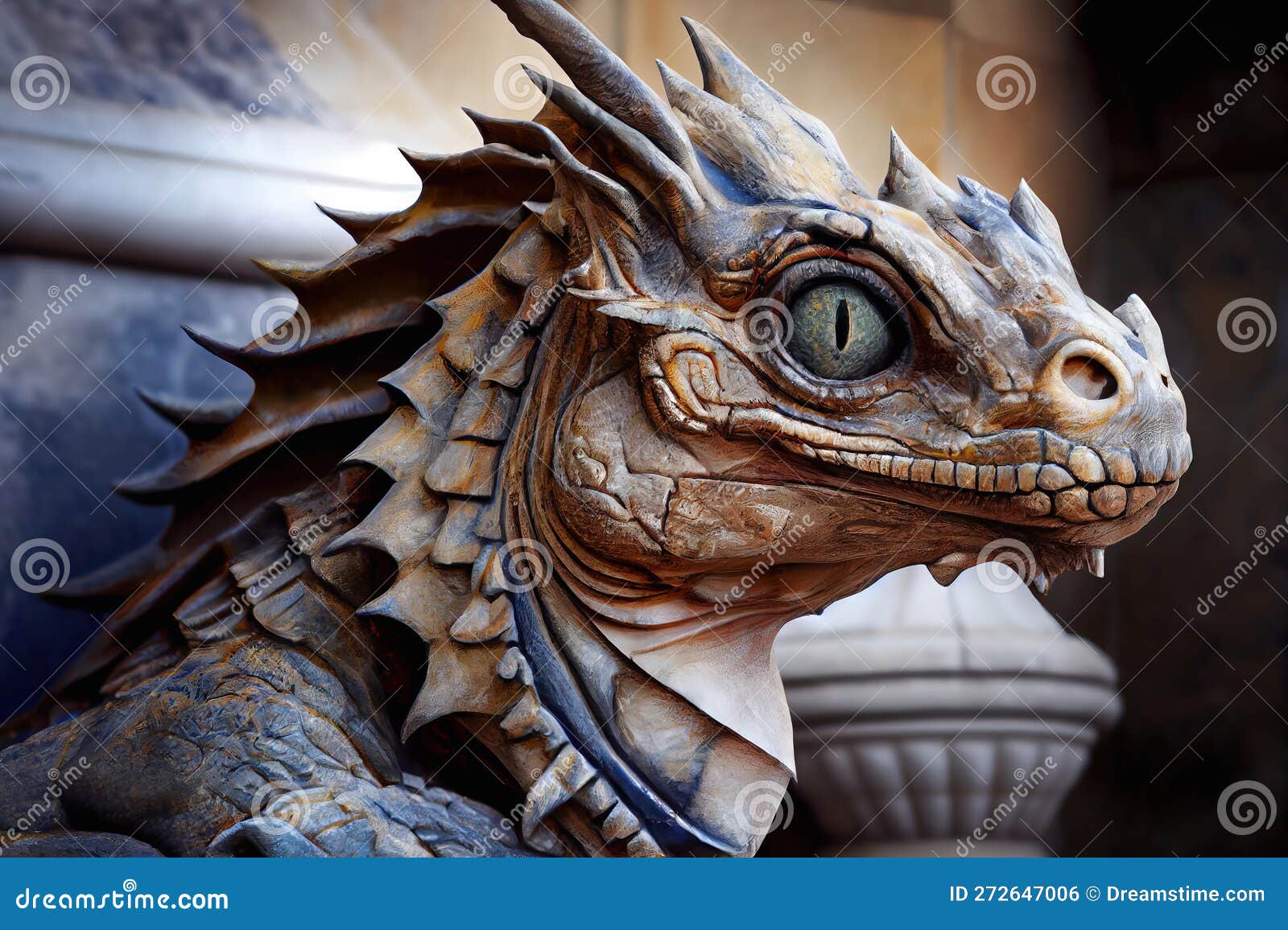 The Basilisk: a Mythical Creature - Generative AI Stock Illustration
