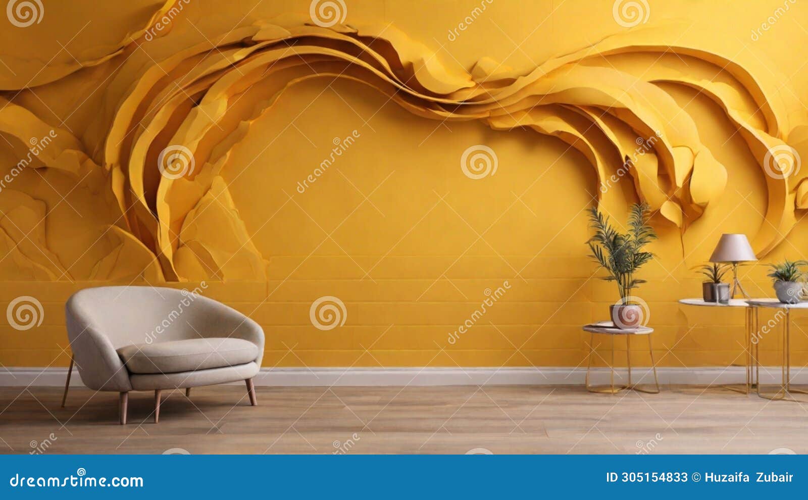 golden glow: a radiant wall  against a luminous yellow background, bathing the space in warmth, sunshine, and positive energ
