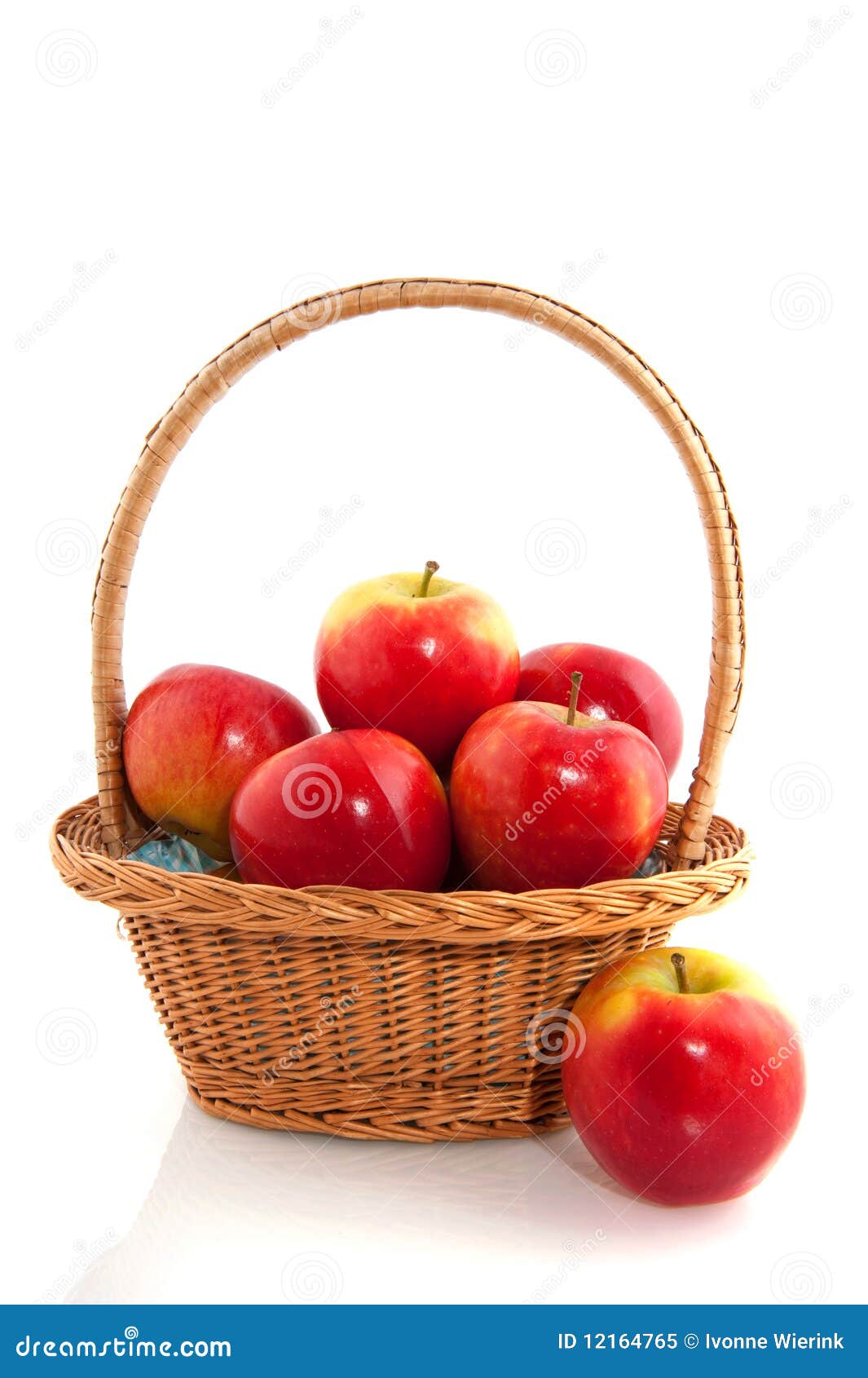Basket with apples stock image. Image of food, fruit 12164765