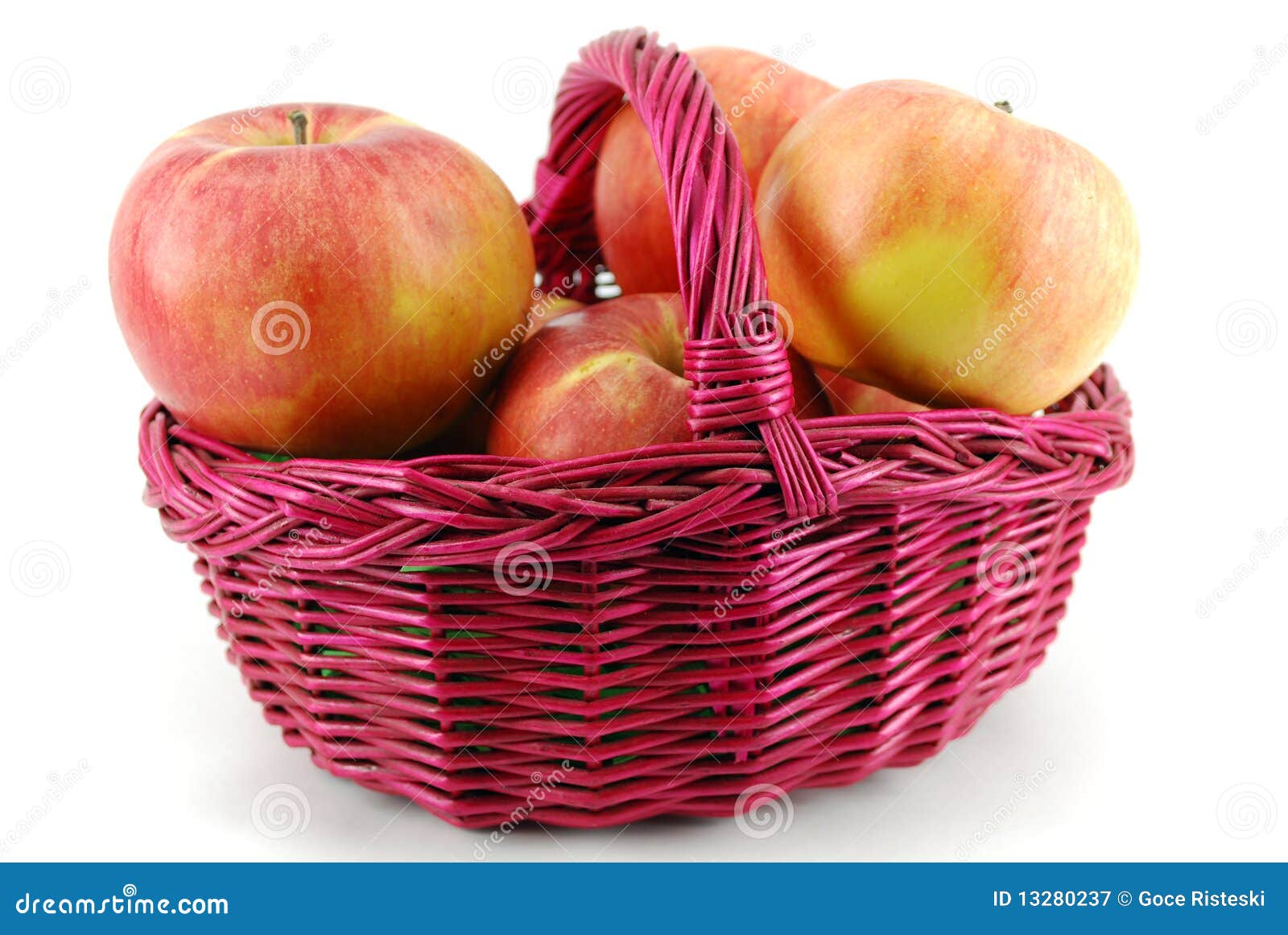 Basket with apples stock image. Image of food, close 13280237