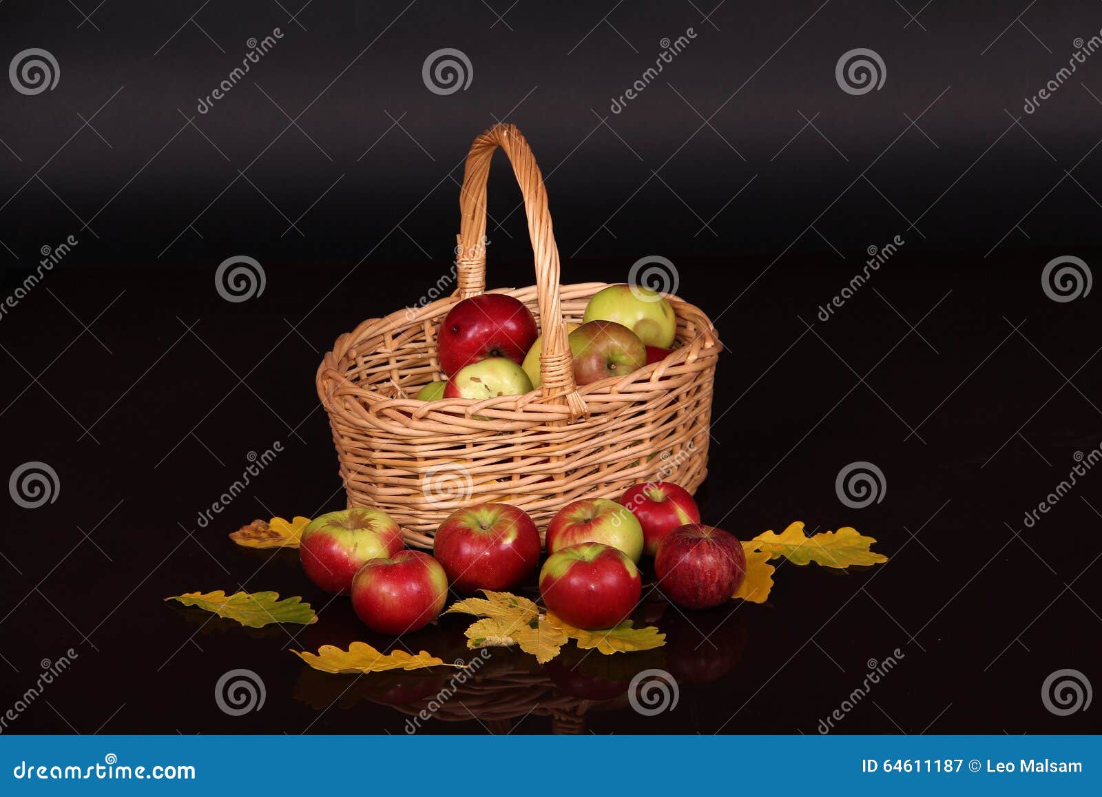 Basket with apples stock image. Image of mammal, animal 64611187