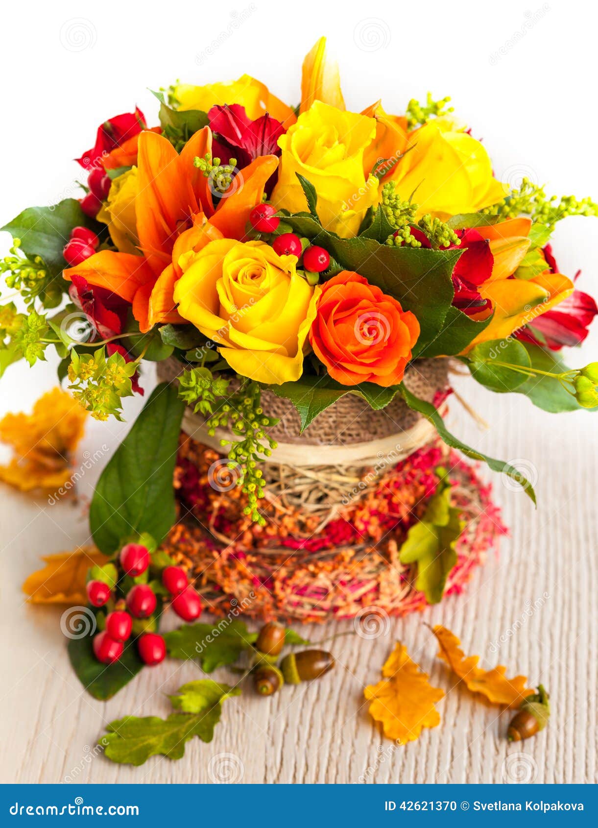 basket of autumn flowers