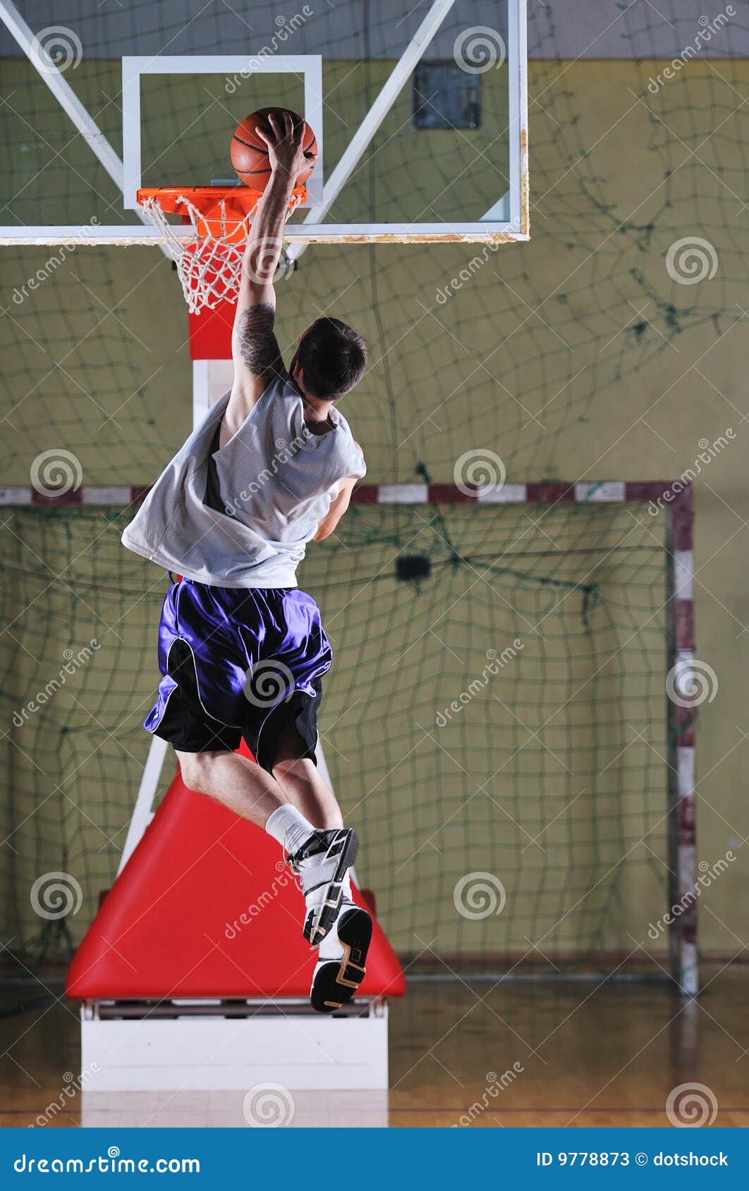 Basket Ball Game Player at Sport Hall Stock Image Image of face
