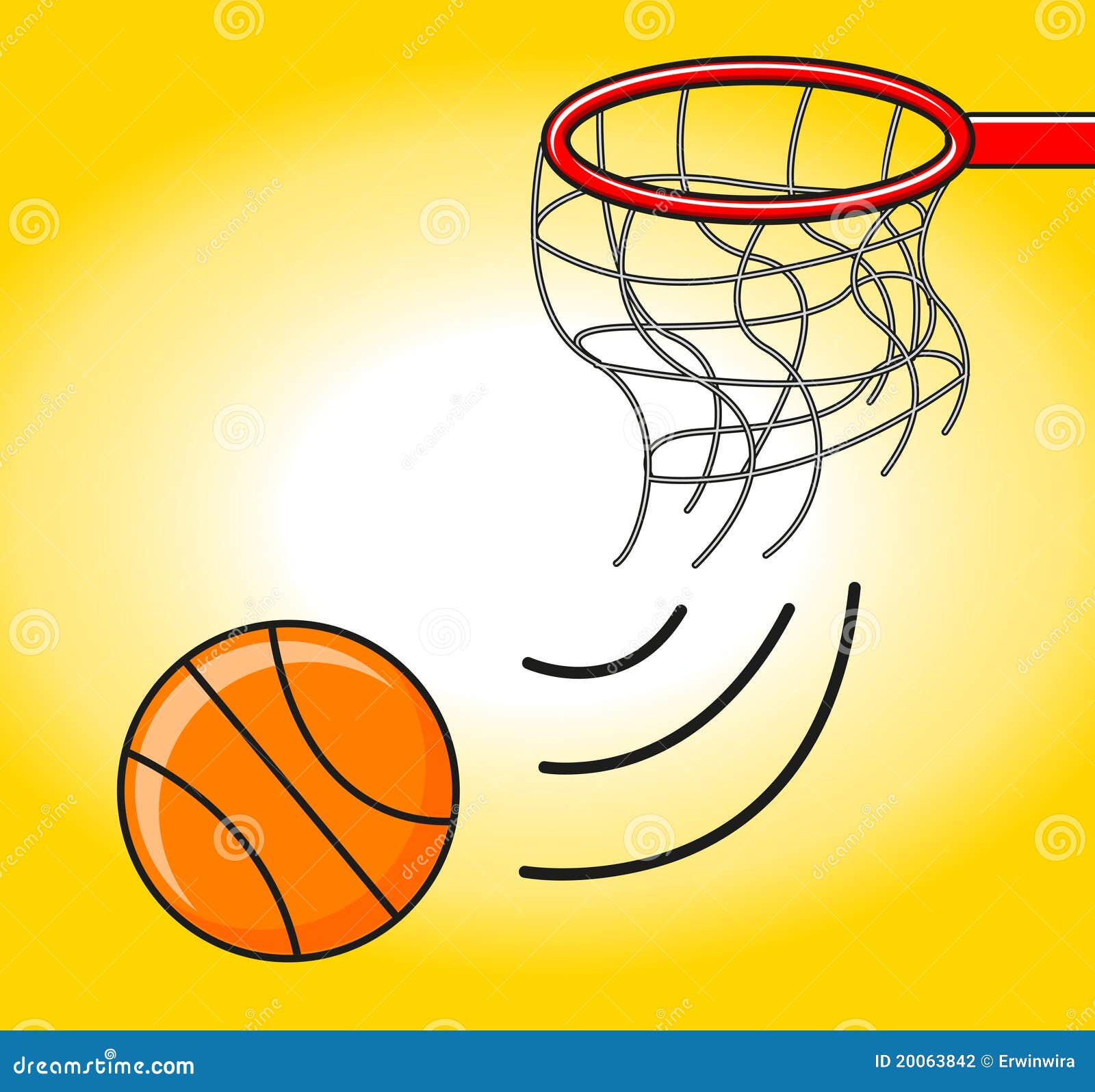 Basket ball in ring stock vector. Illustration of compete 20063842