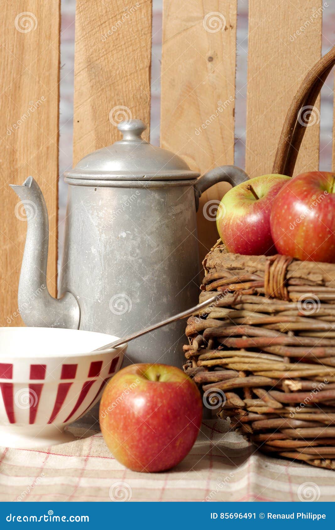 Basket with Beautiful Apples Stock Image Image of ripe, delicious