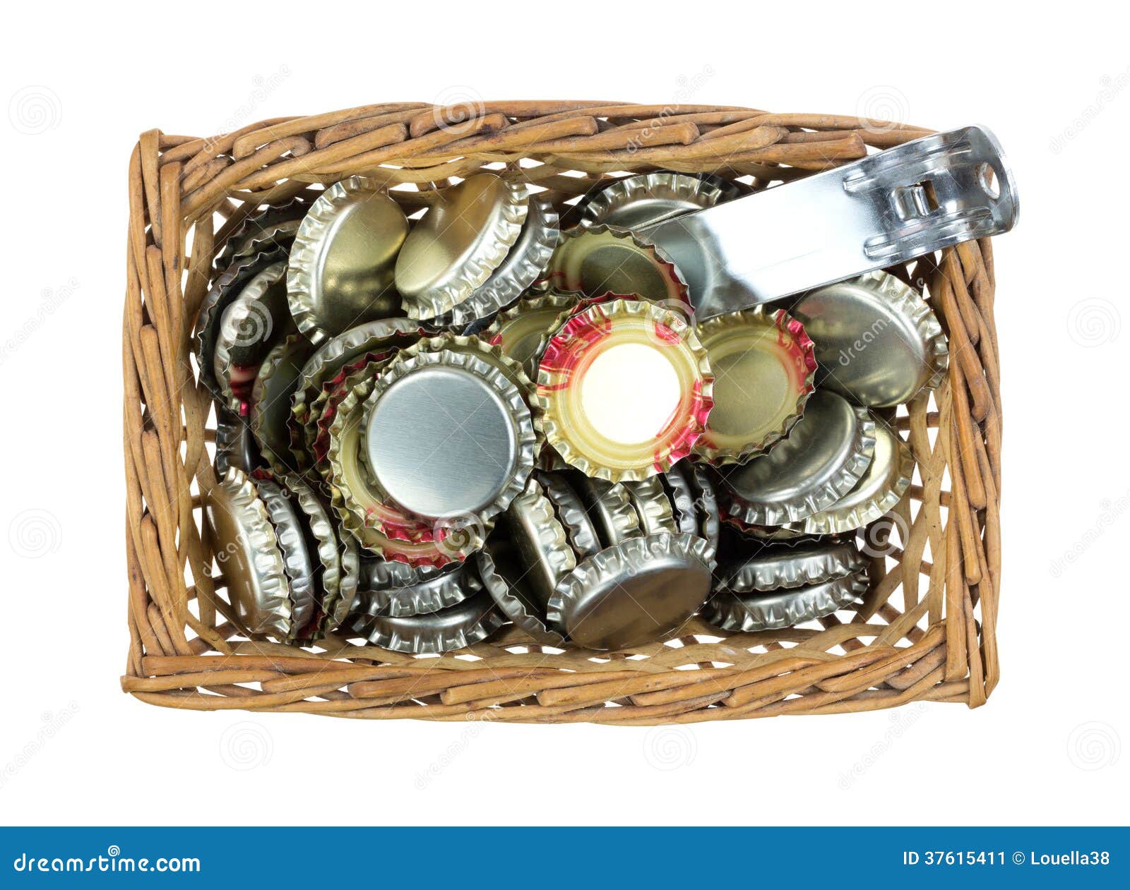 Basket Bottle Caps stock image. Image of handy, ribs 37615411