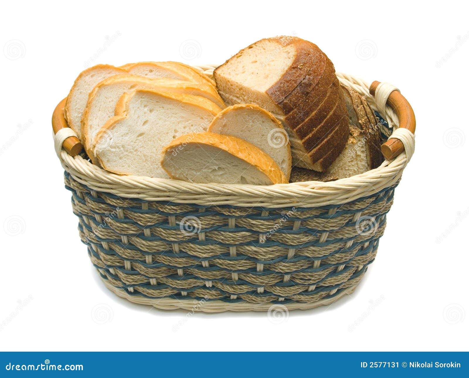 Basket with bread stock image. Image of dishware, basket 2577131