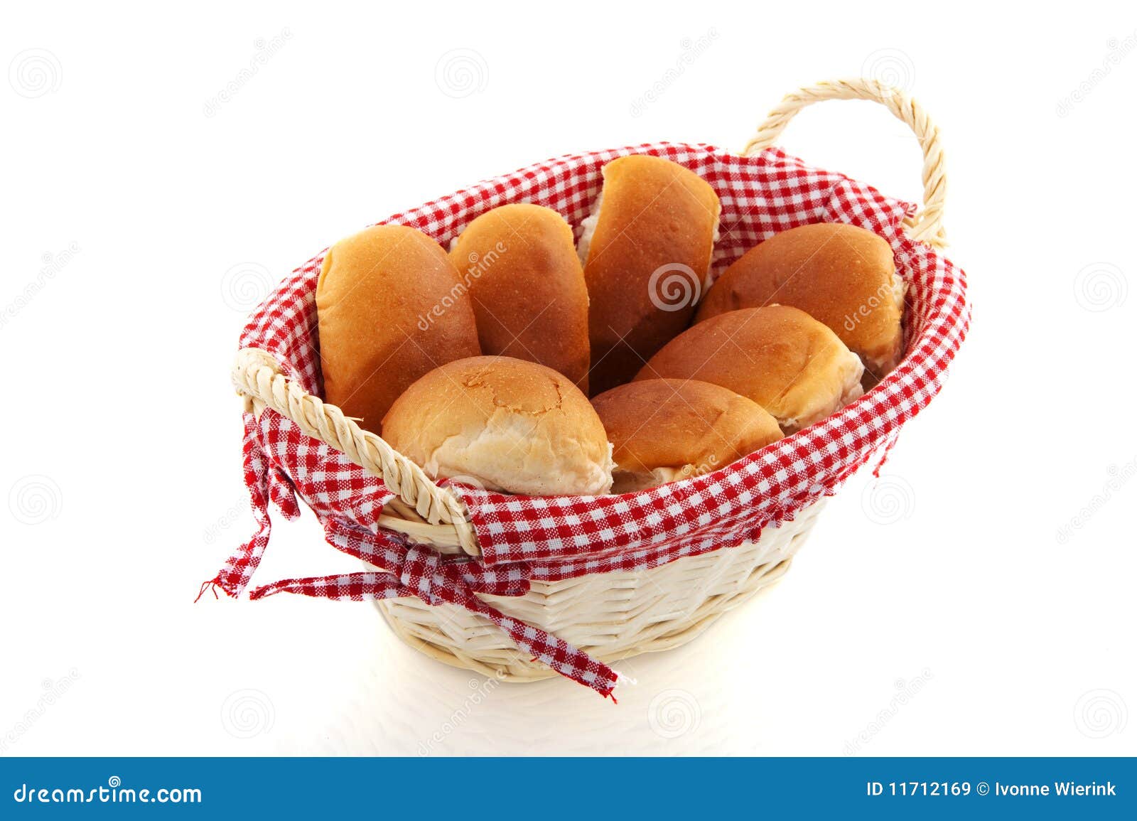 Basket with bread rolls stock image. Image of isolated 11712169