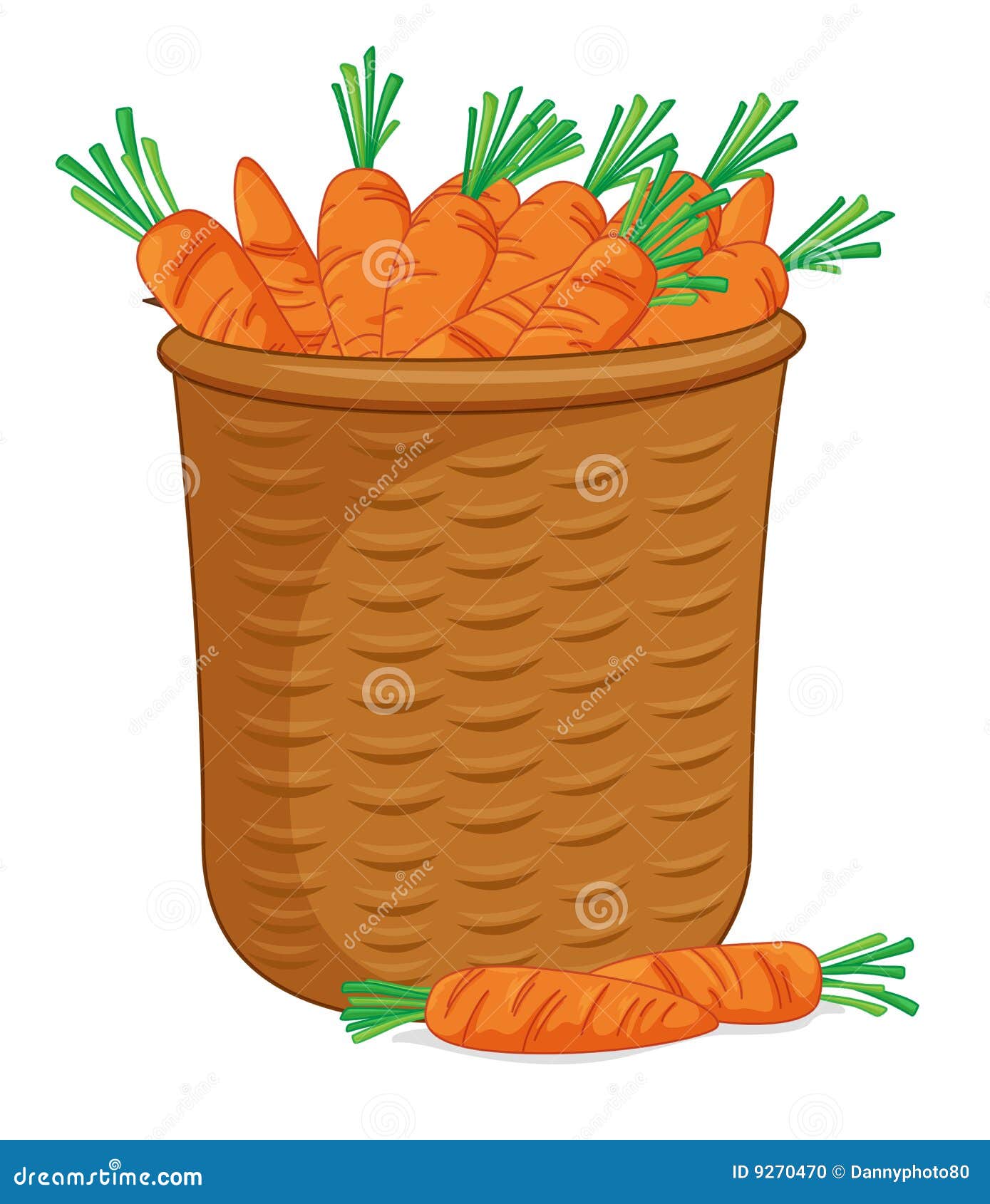 Basket Carrots Stock Illustrations 678 Basket Carrots Stock