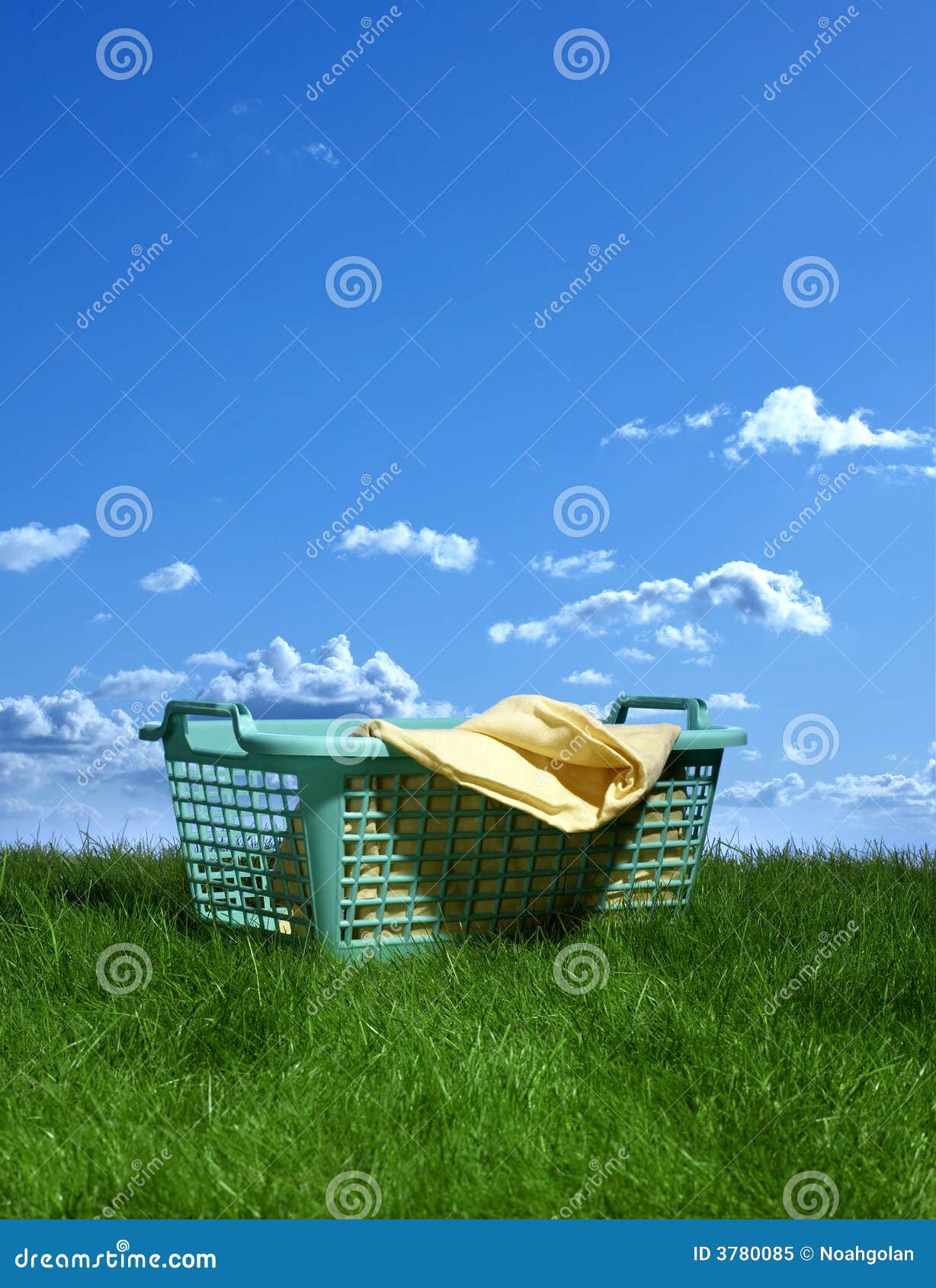 Basket of clothes stock image. Image of grass, sunny, fresh 3780085