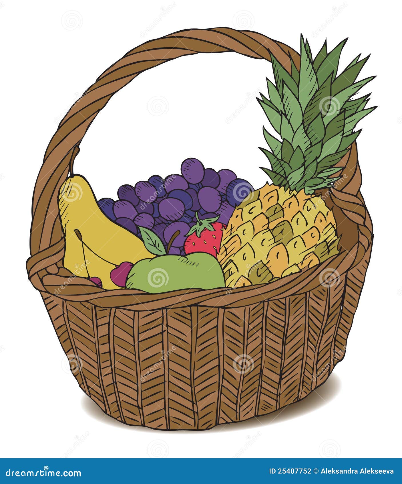 Basket Of Fruit Vegetarian Cuisine Drawing, PNG, 1600x1168px, Fruit, Basket,  Basket Of Fruit, Coloring Book, Commodity