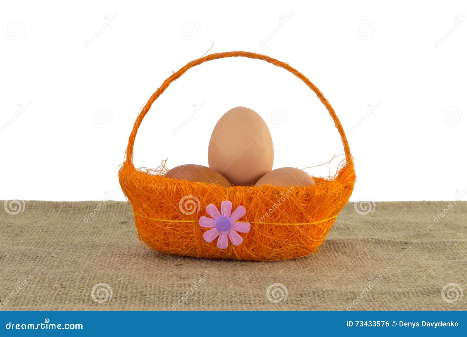 Basket of Eggs stock photo. Image of food, life, natural 73433576