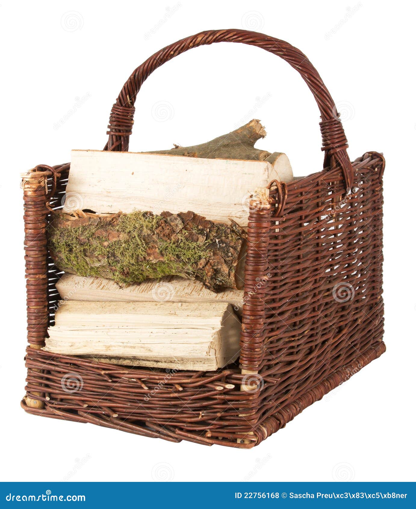 Basket with firewood stock photo. Image of firewood, nature 22756168