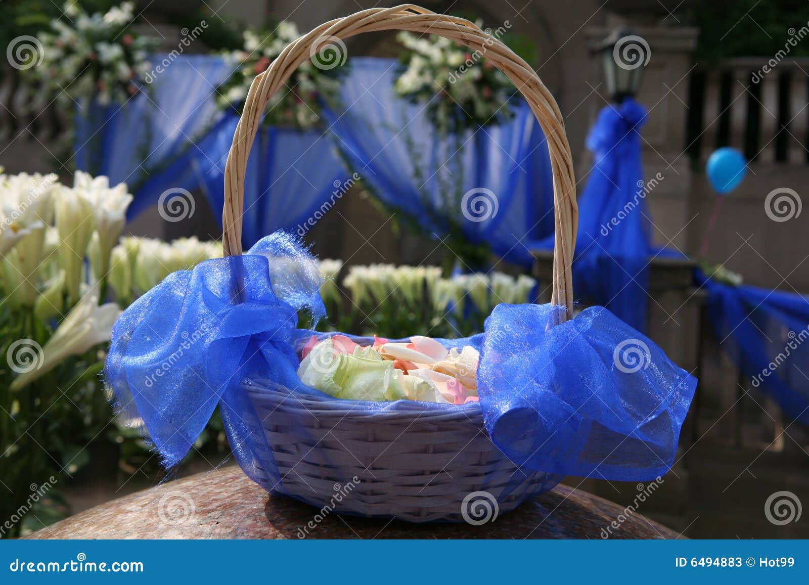 Basket of flower petal stock image. Image of shower, traditional 6494883