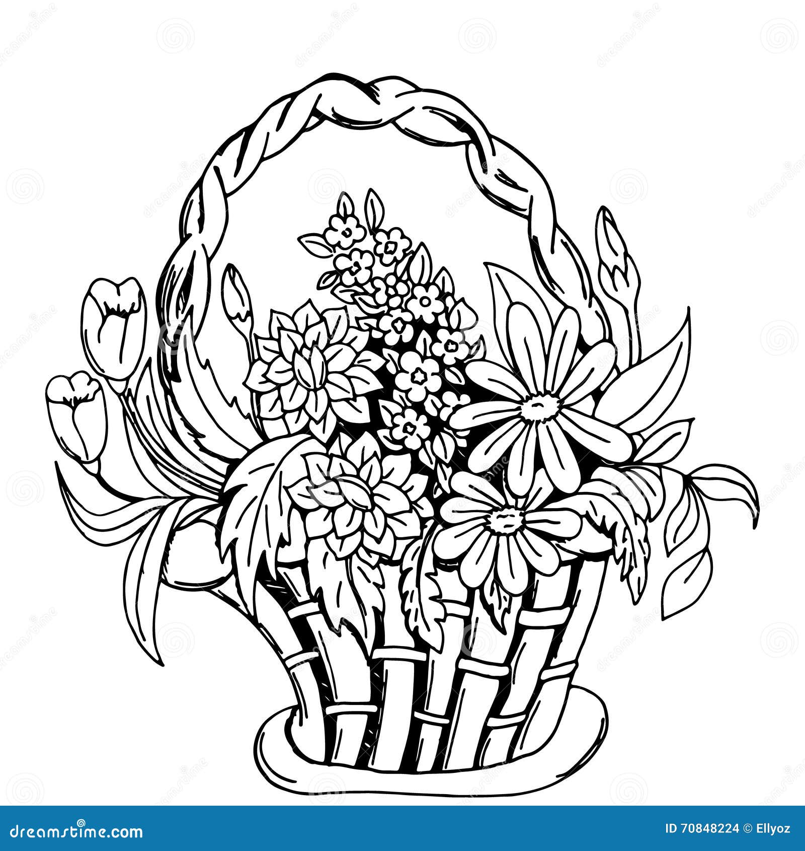 Free Drawing Of Basket Of Flowers, Download Free Drawing Of Basket Of  Flowers png images, Free ClipArts on Clipart Library