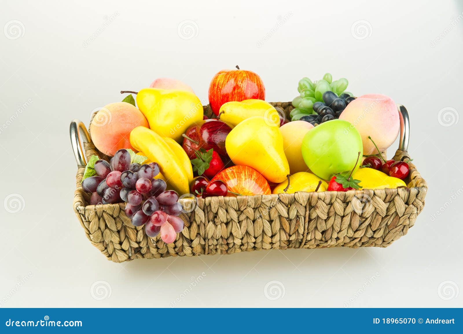 Basket of fresh fruit stock photo. Image of fruit, isolated 18965070