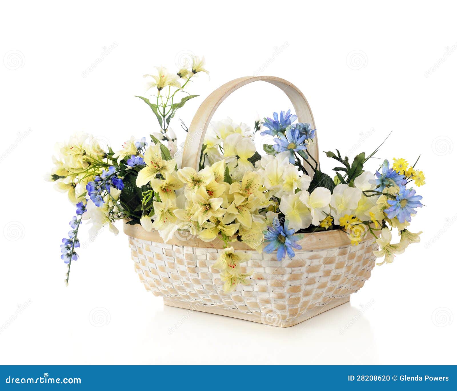 Basket Full of Posies stock photo. Image of isolated 28208620