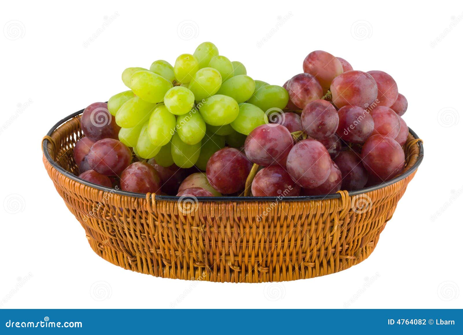 Basket of Grapes stock photo. Image of natural, isolated 4764082