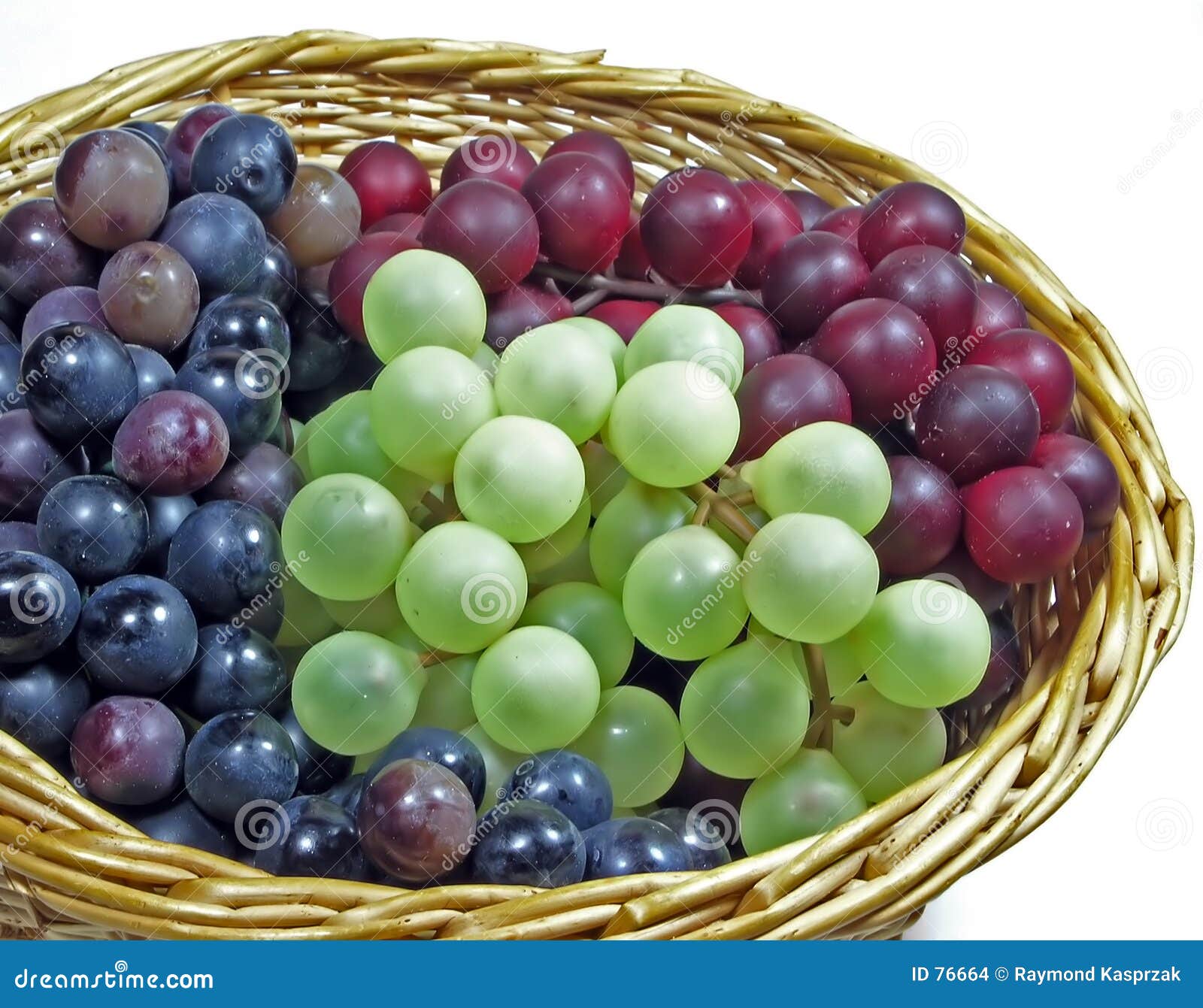 Basket of Grapes stock photo. Image of white, grapes, green 76664