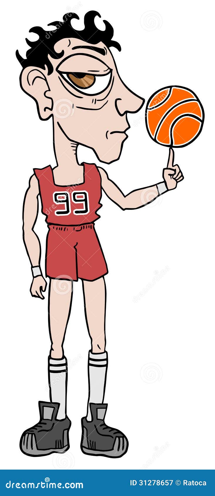 Basket man stock vector. Illustration of game, sticker 31278657