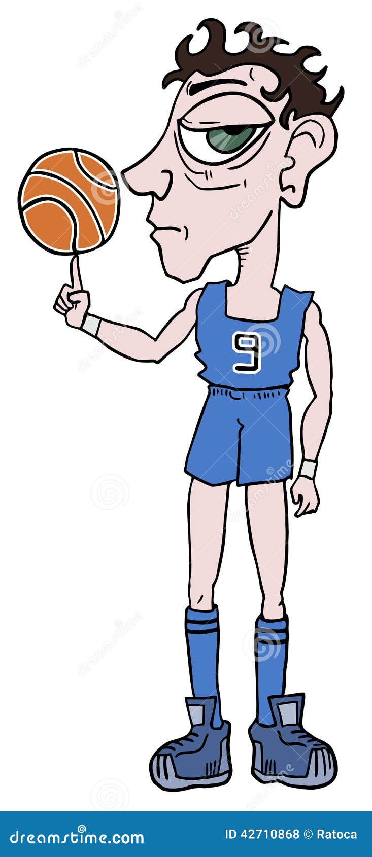 Basket man stock vector. Illustration of dribble, character 42710868