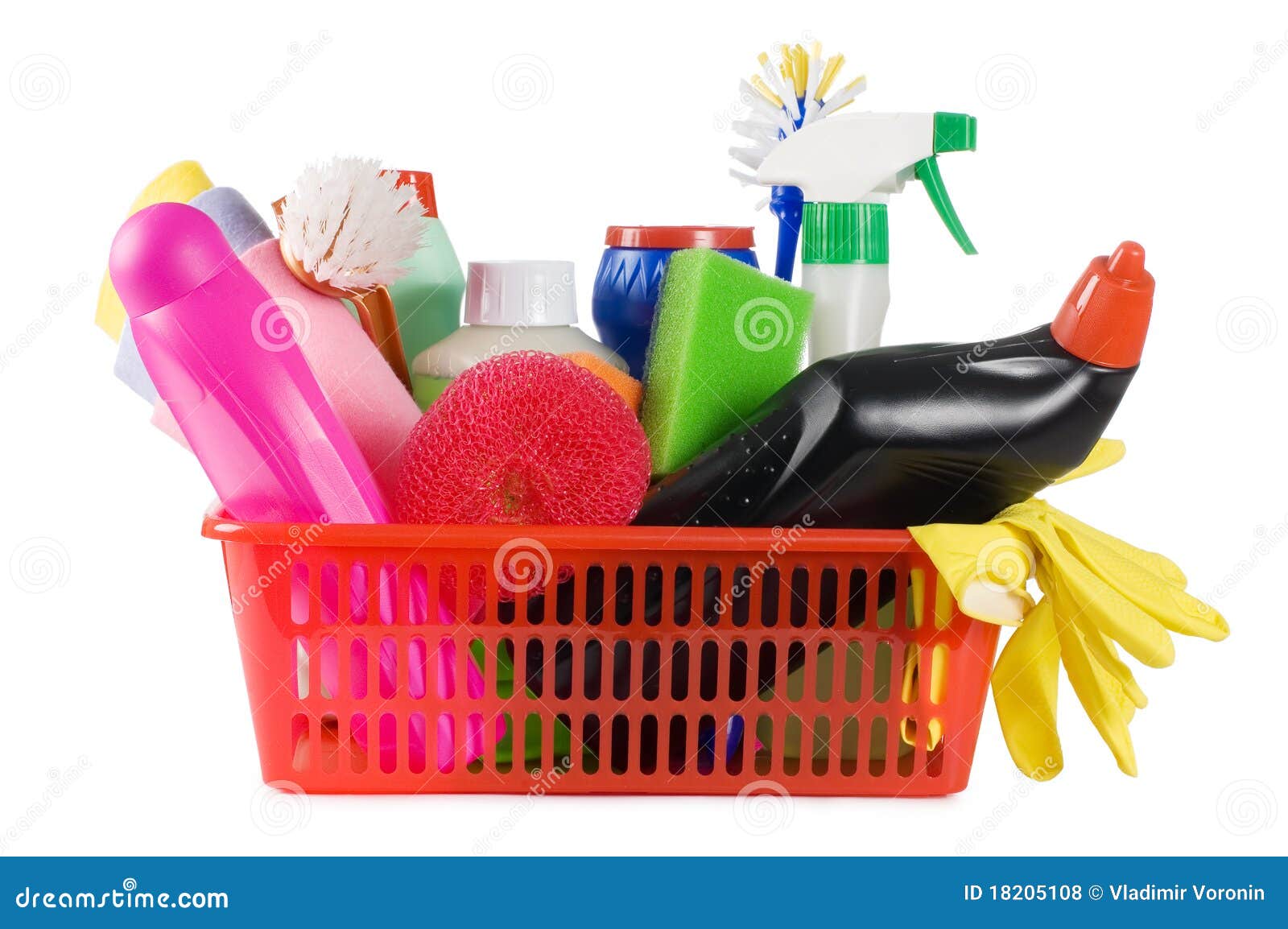 basket with means for cleaning