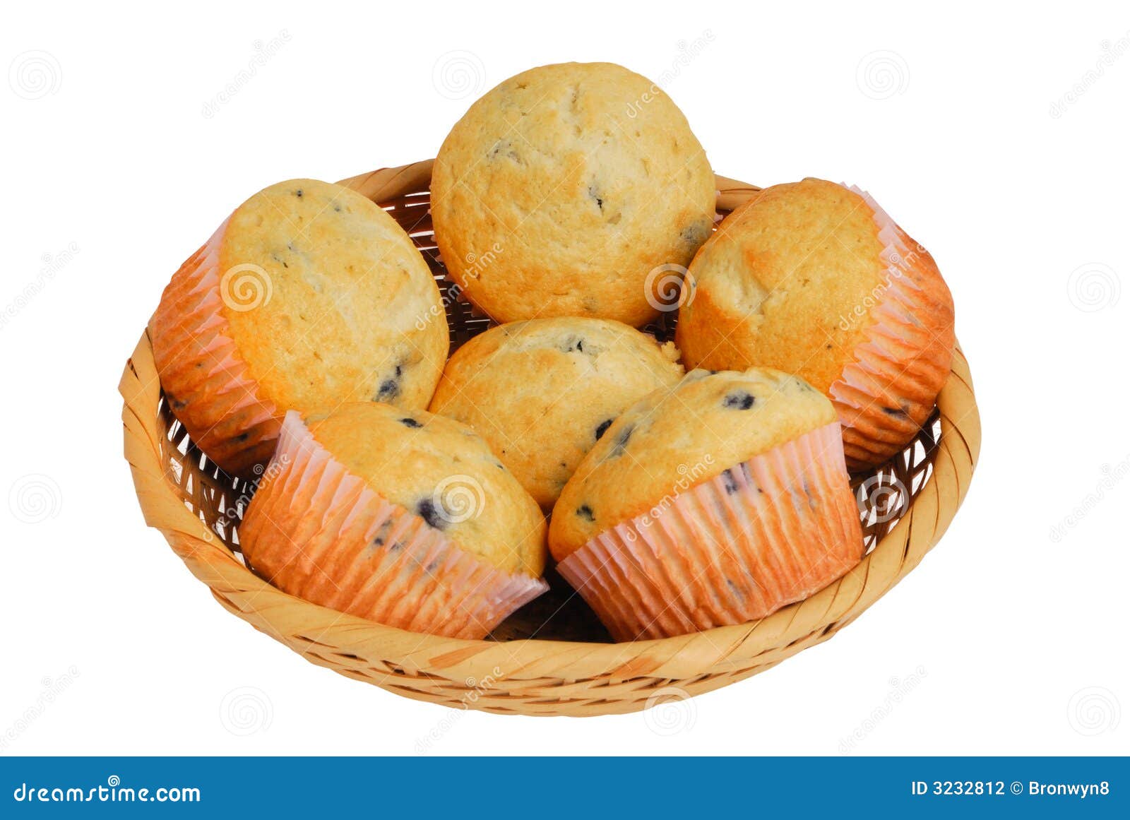 Basket of muffins stock photo. Image of clipping, baked 3232812