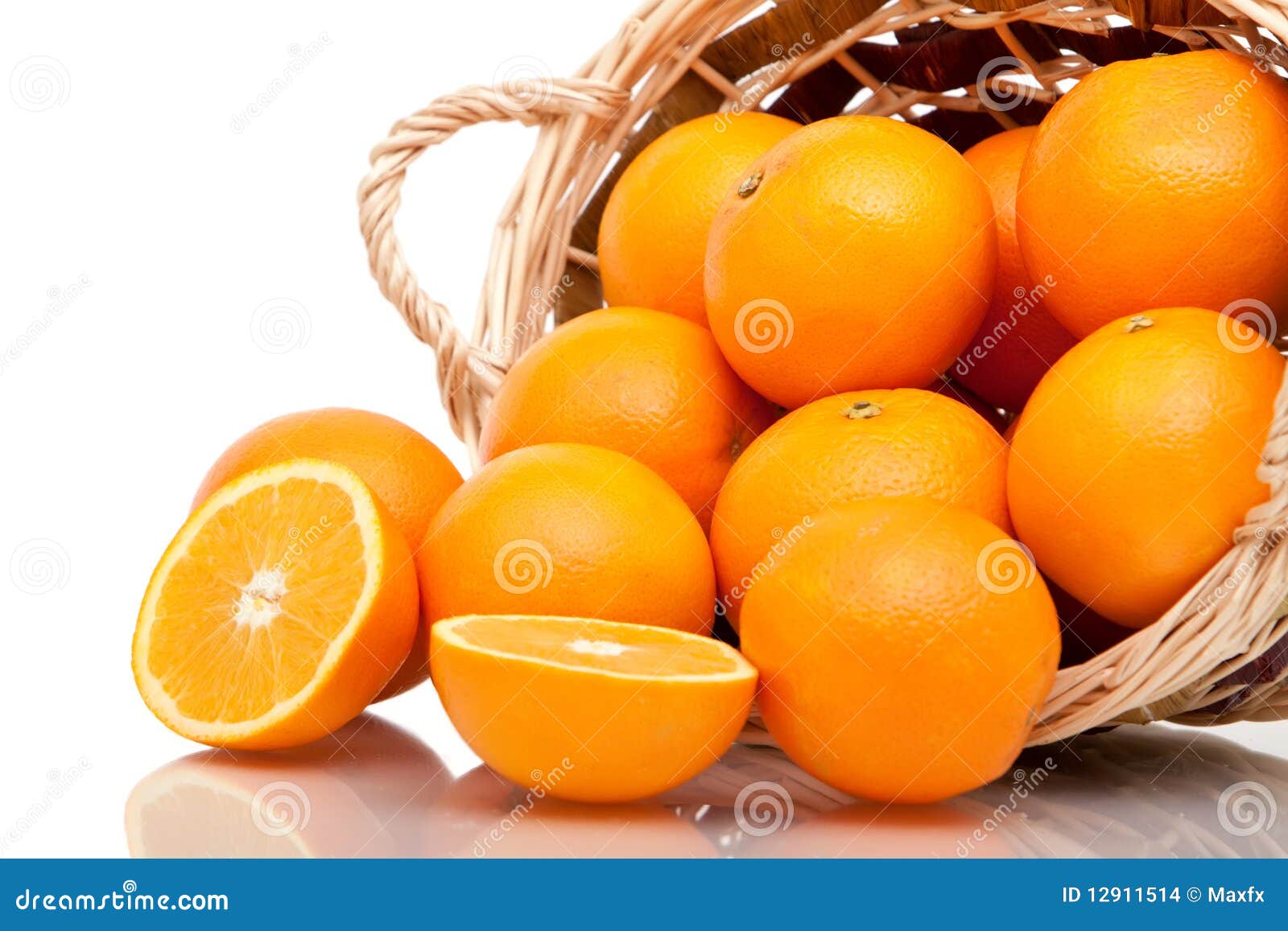 Basket Of Oranges Stock Images - Image: 129115141300 x 957