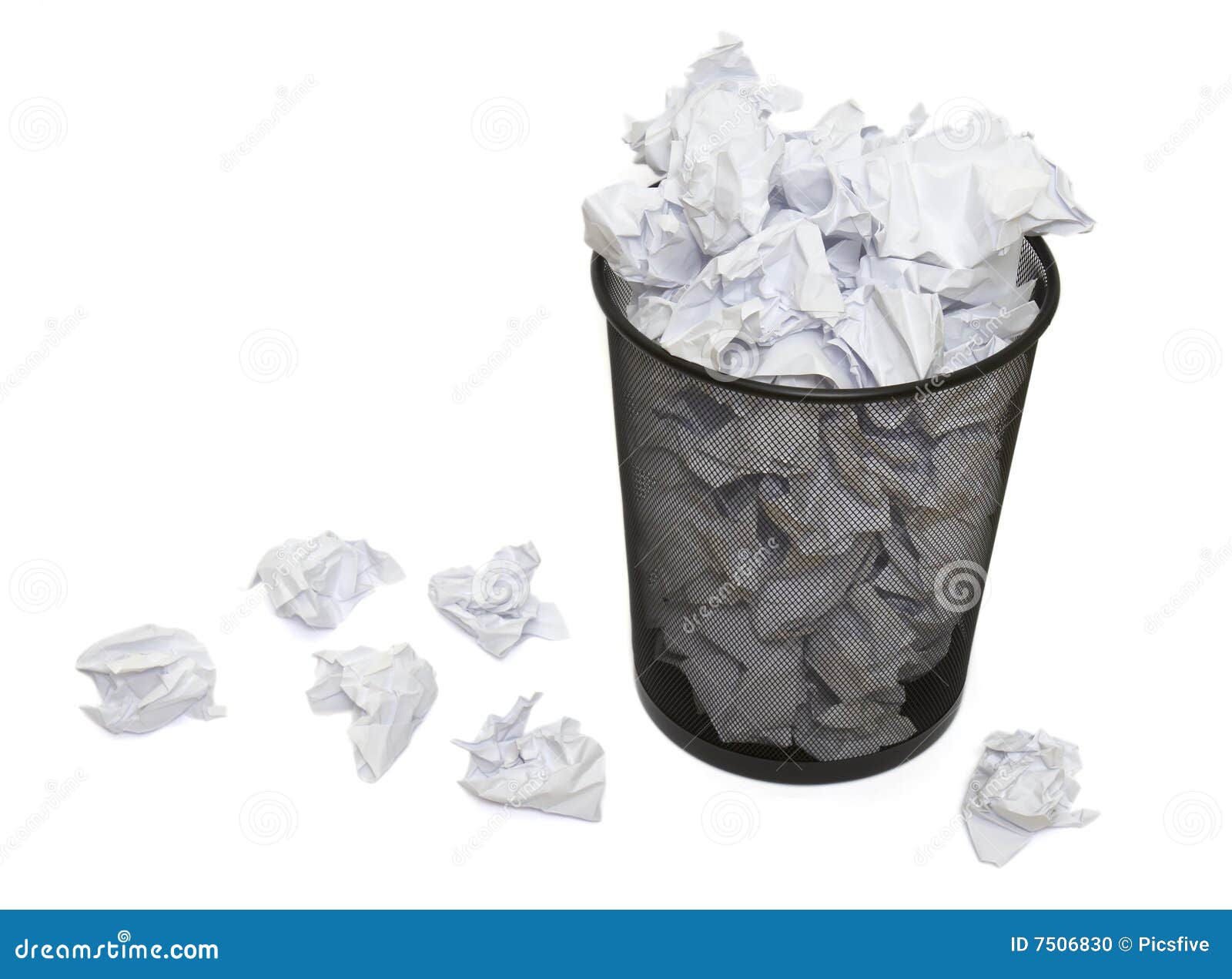 Basket and papers 2 stock photo. Image of concept, background 7506830