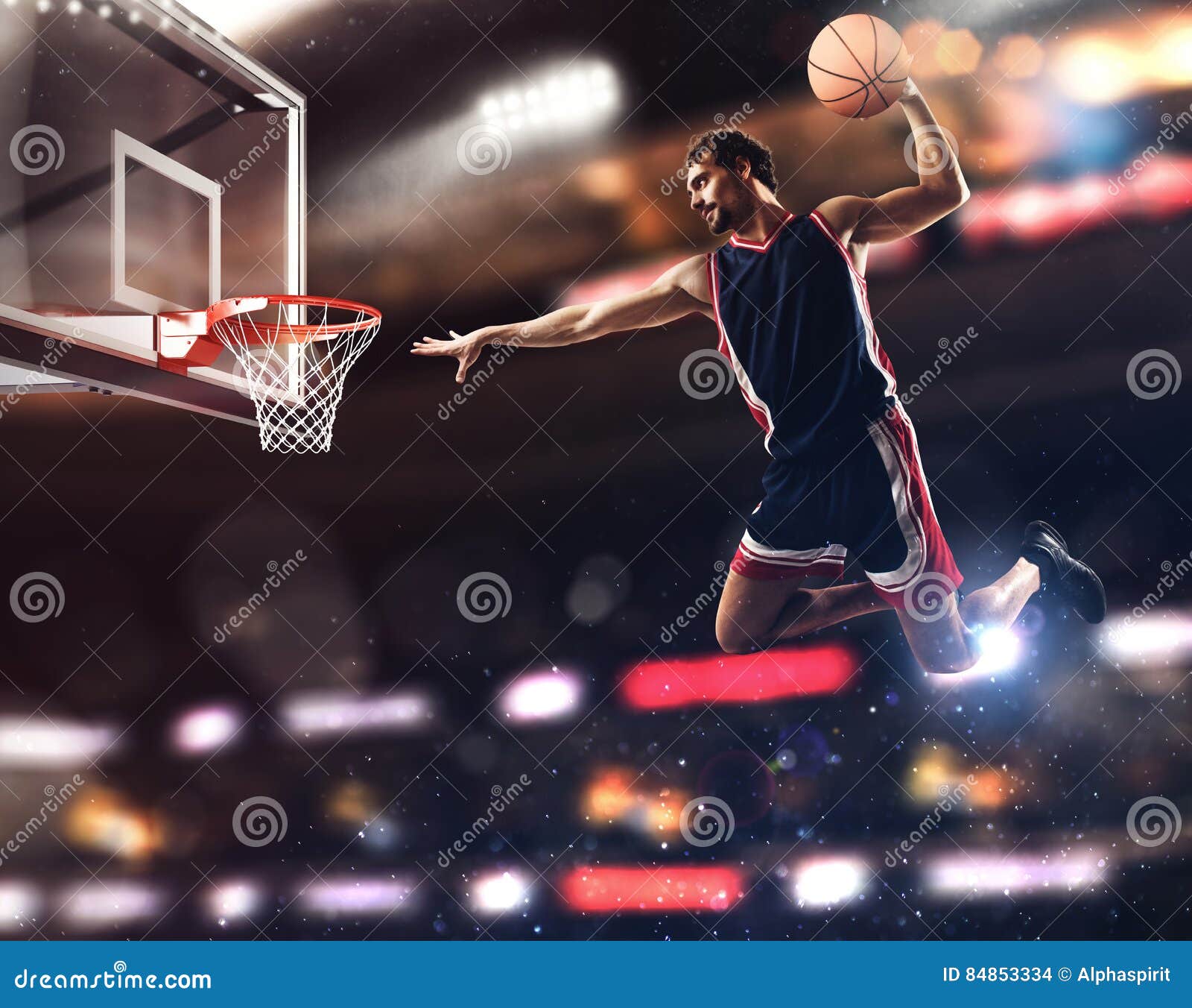 Basket Player Throws the Ball at the Stadium Stock Photo Image of