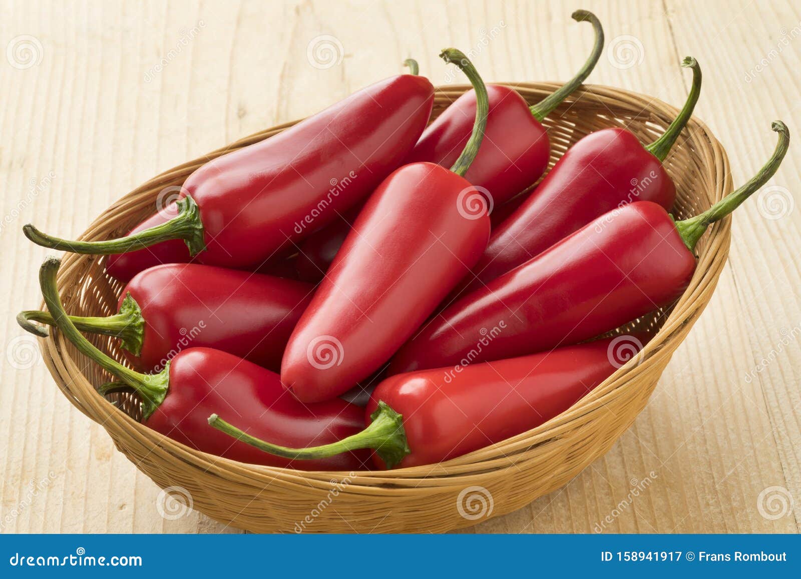 Basket with Red Jalapeno Peppers Stock Image Image of fresh, chili