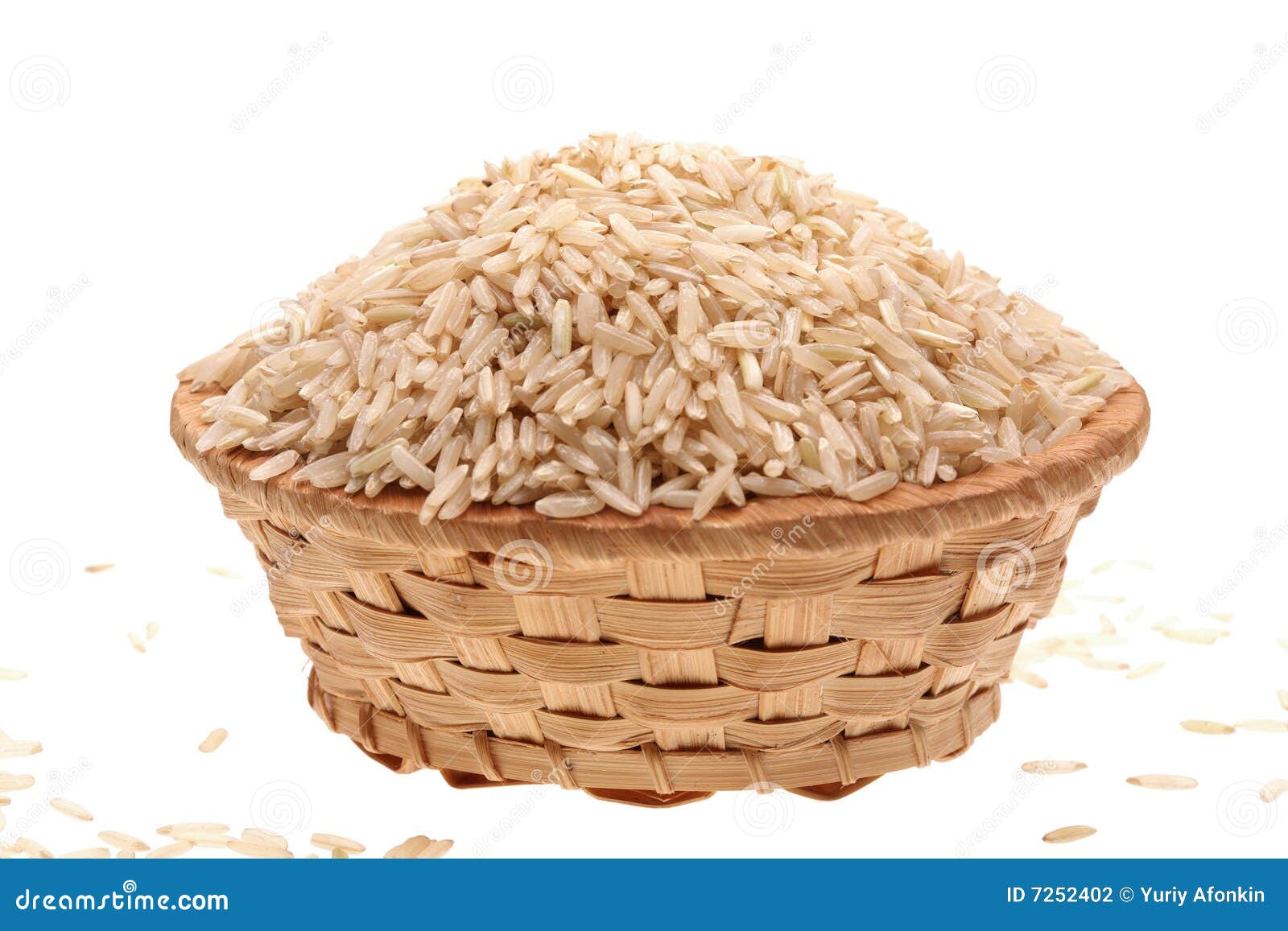 Basket with rice stock photo. Image of brown, basket, small 7252402
