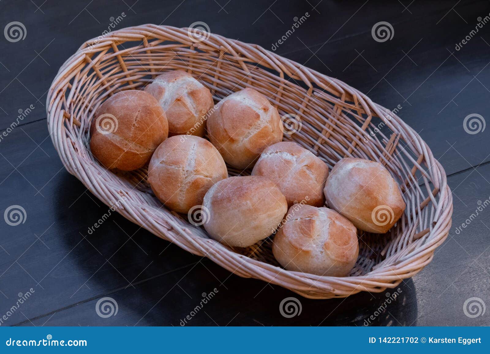 Basket of Rolls is on the Table Stock Photo Image of fresh, delicious