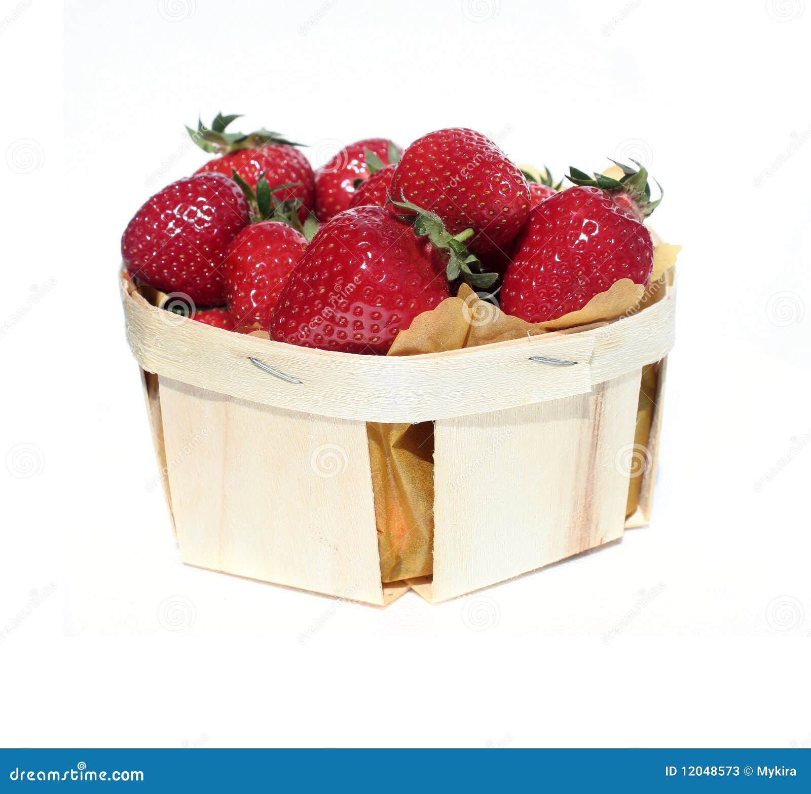 Basket of strawberries stock image. Image of heap, organic 12048573