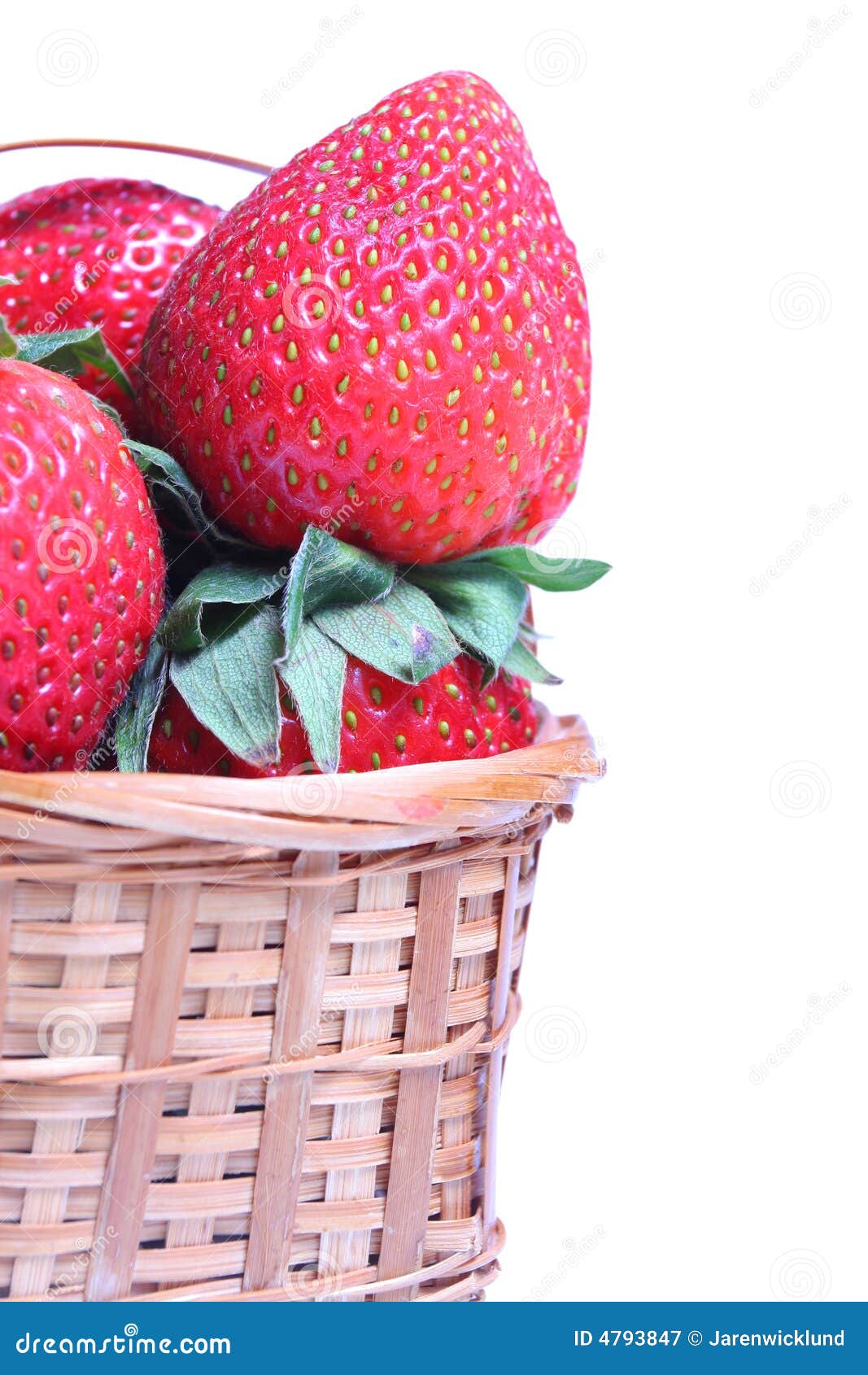 Basket of strawberries stock image. Image of basket, white 4793847