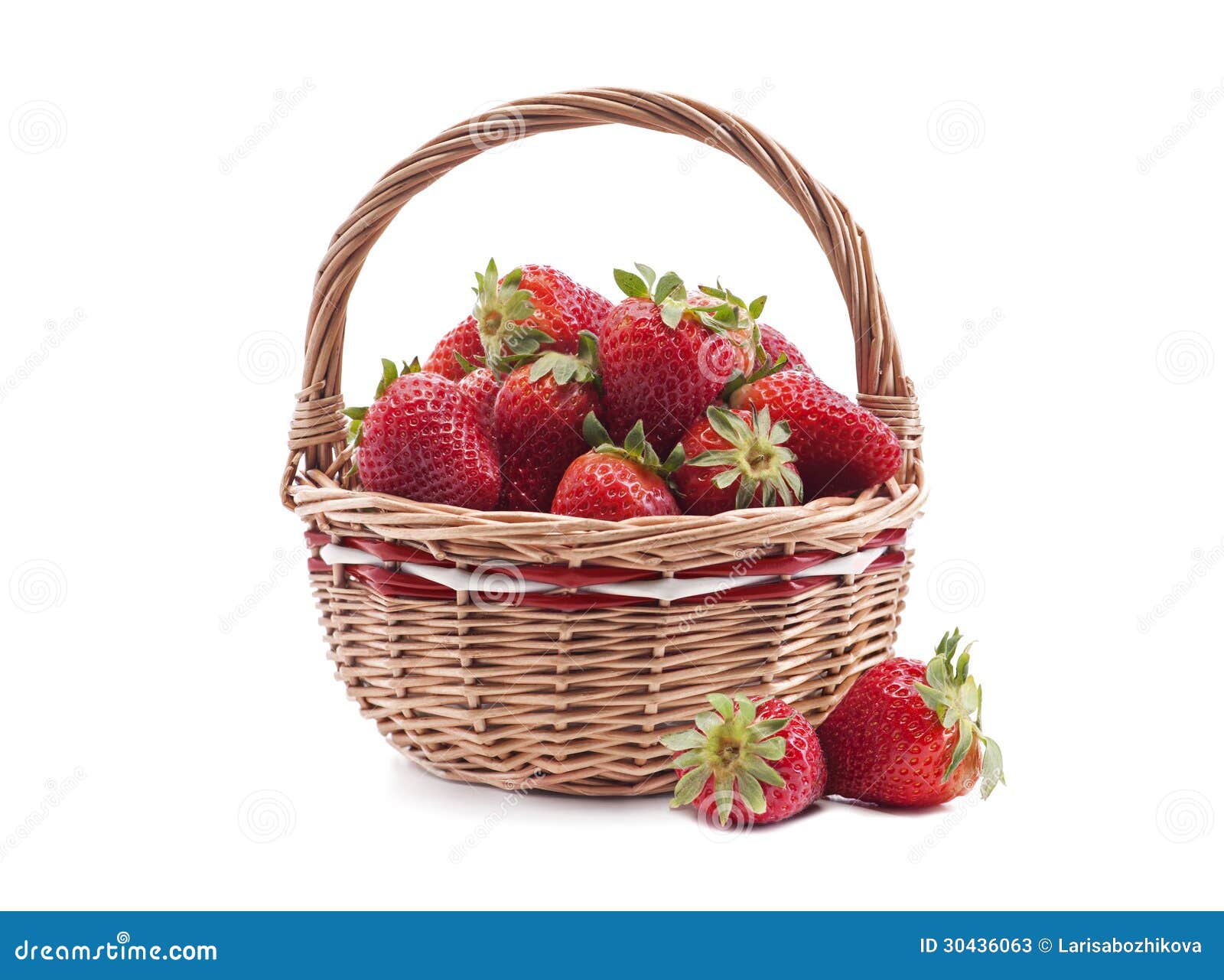 Basket with strawberry stock image. Image of basket, closeup 30436063